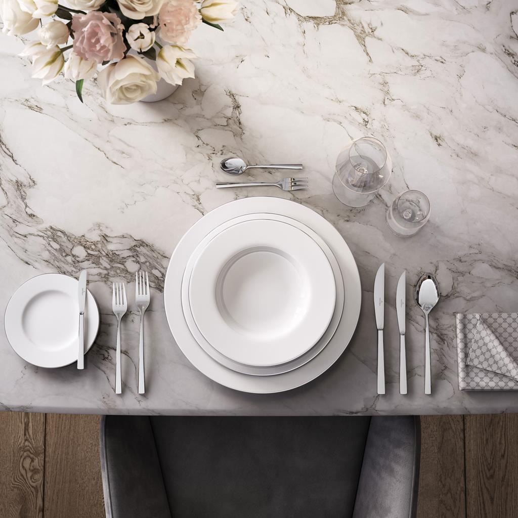 Villeroy & Boch Geschirr-Set »Tellerset Anmut Platinum No.1 3er Set weiß« Spülmaschinengeeignet