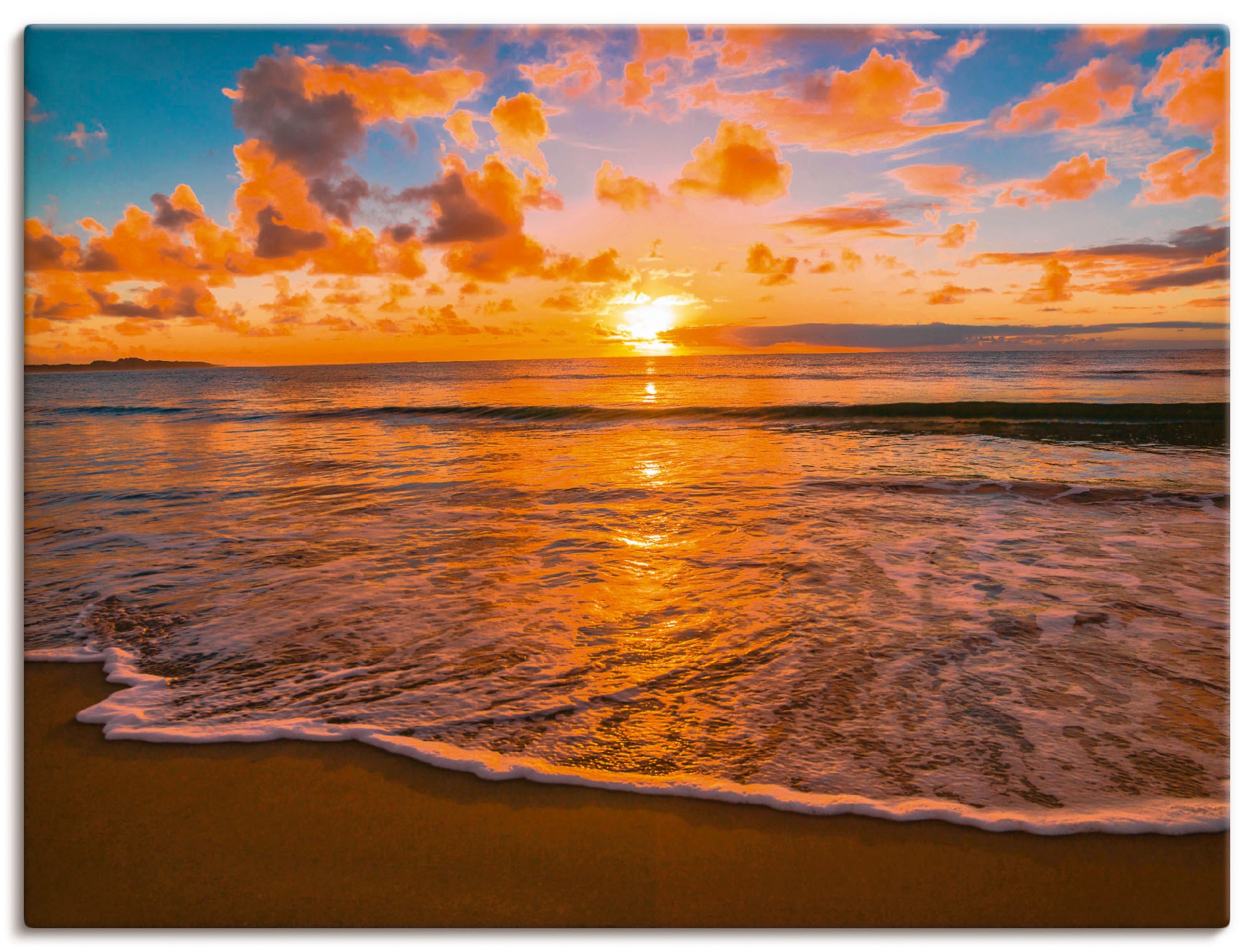 St.), bei -untergang, »Sonnenuntergang Sonnenaufgang Poster am Leinwandbild, Wandbild verschied. (1 & Artland kaufen in OTTO als Größen Strand«,