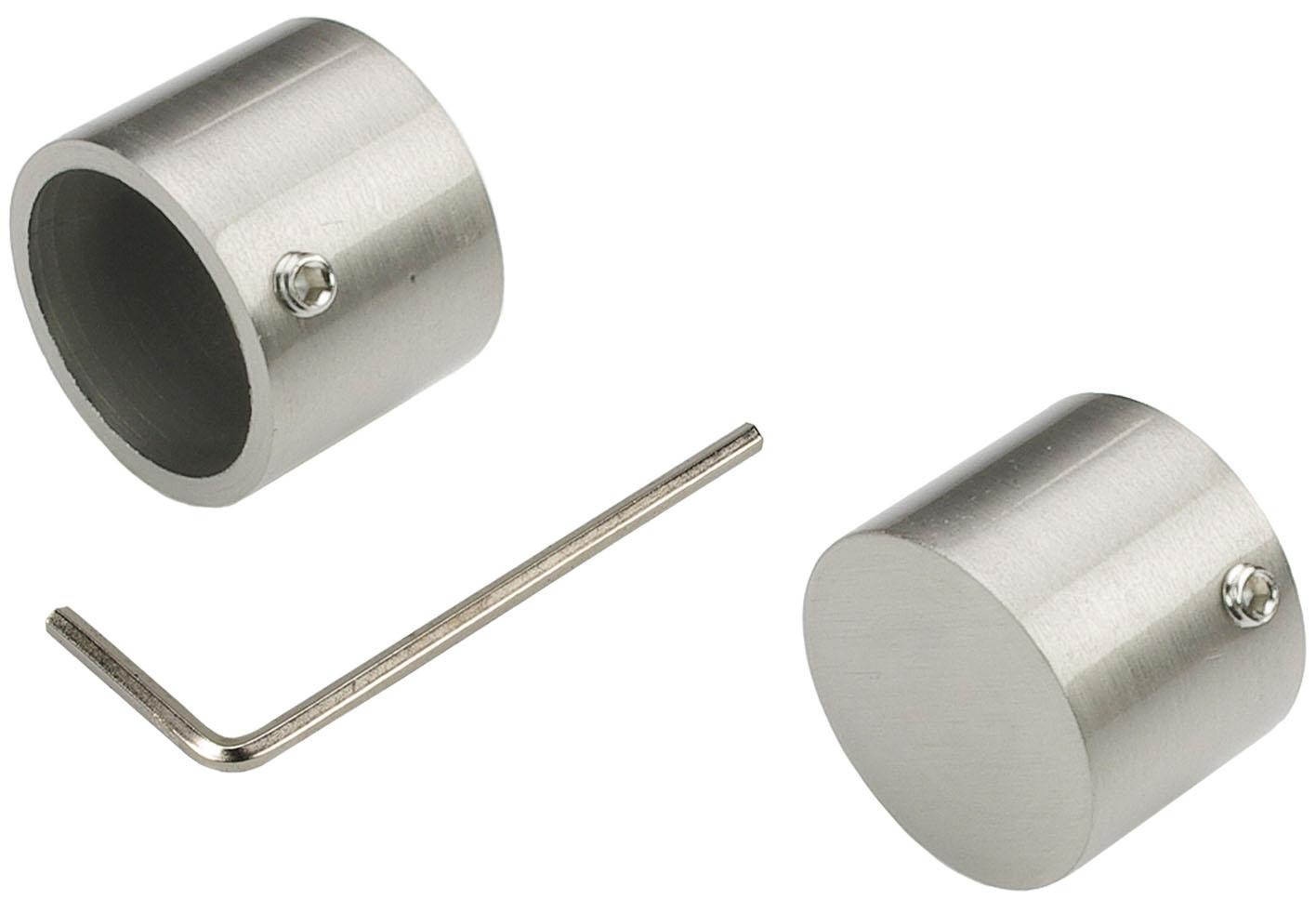 Liedeco Gardinenstange »CELKUGEL01SG2L«, 2 läufig-läufig, Fixmaß, 2-läufig im Fixmaß Ø 25/20 mm