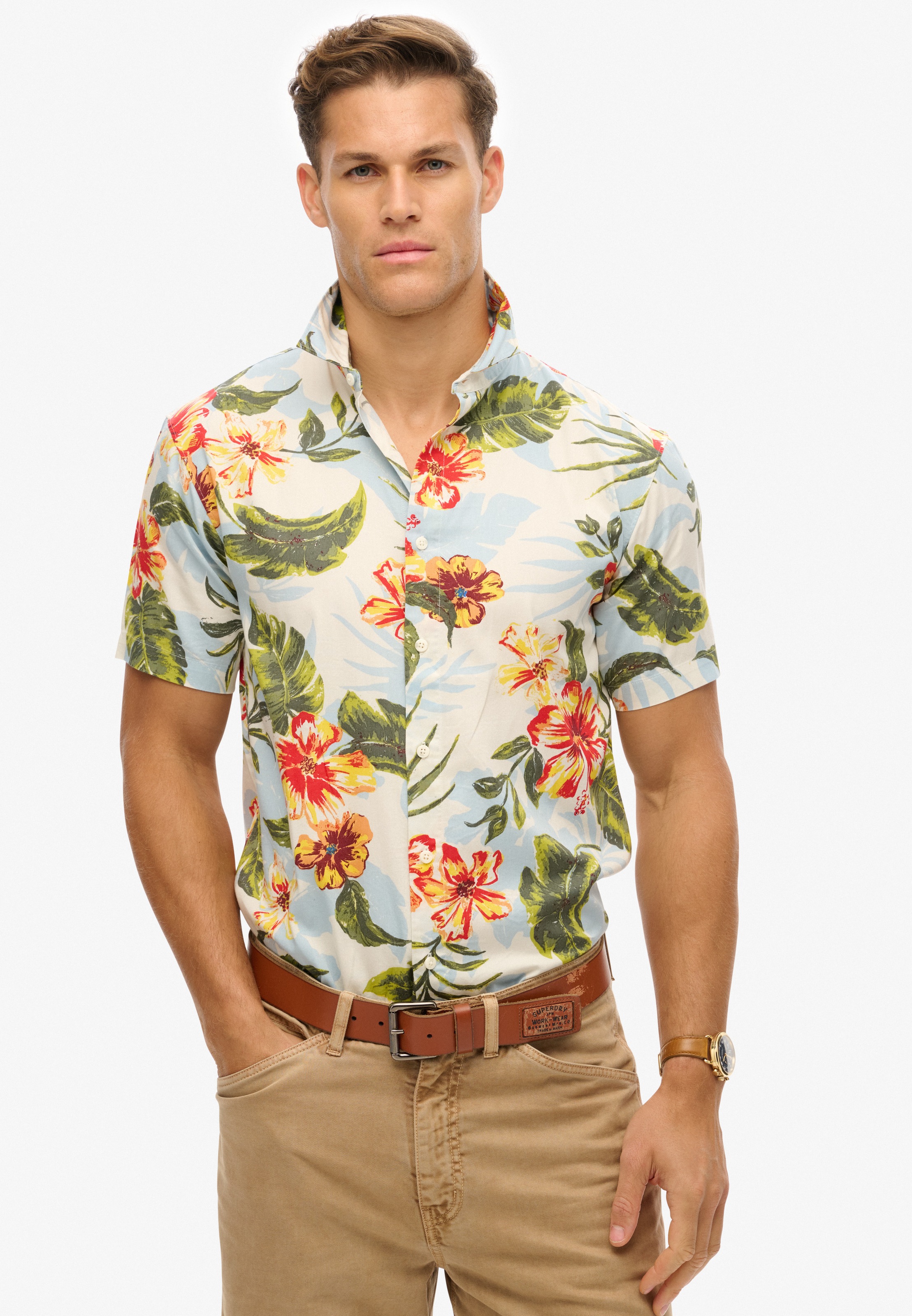 Superdry Kurzarmhemd »HAWAIIAN PRINT SHIRT«, Größe L