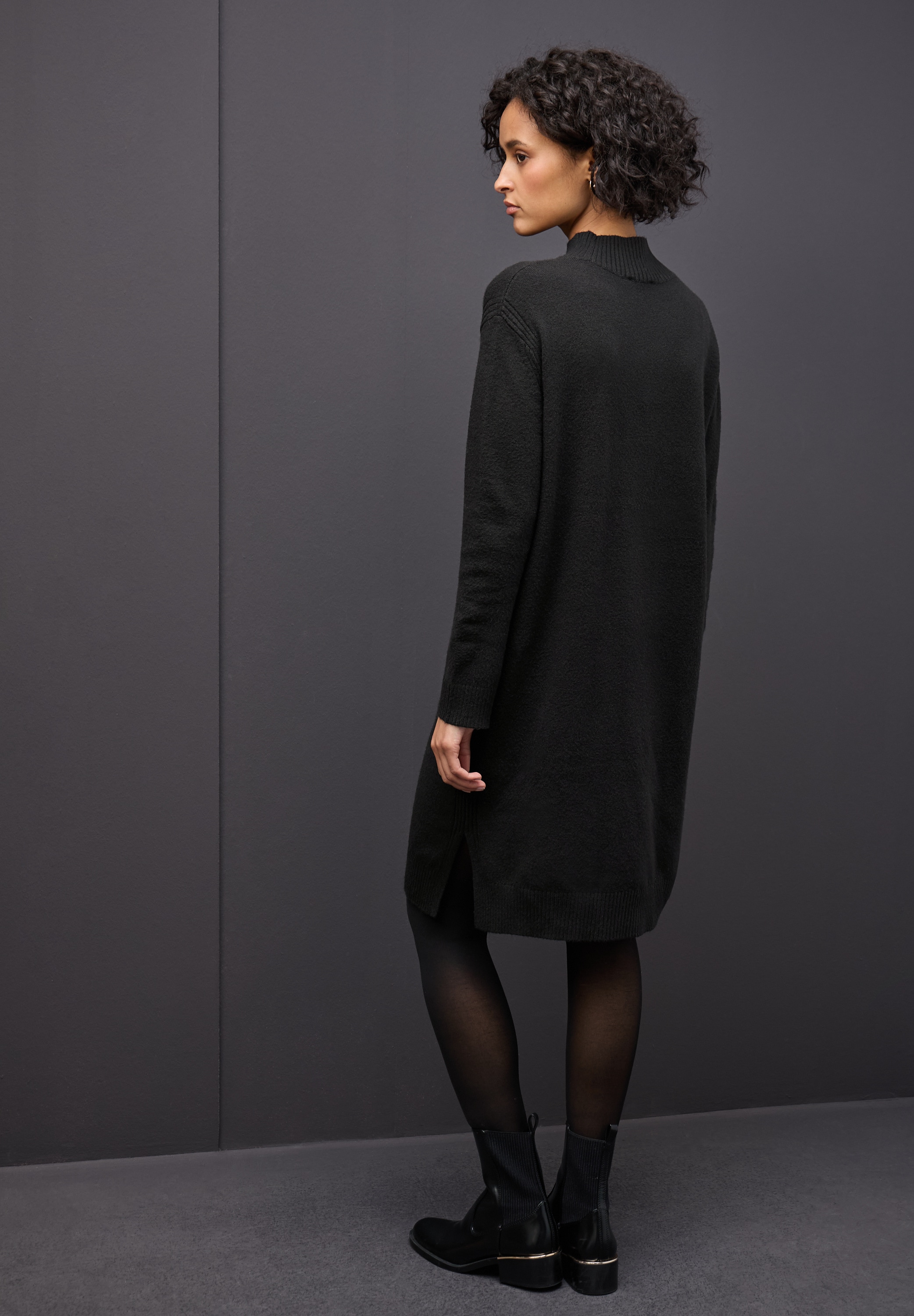 STREET ONE Strickkleid mit Rippbündchen