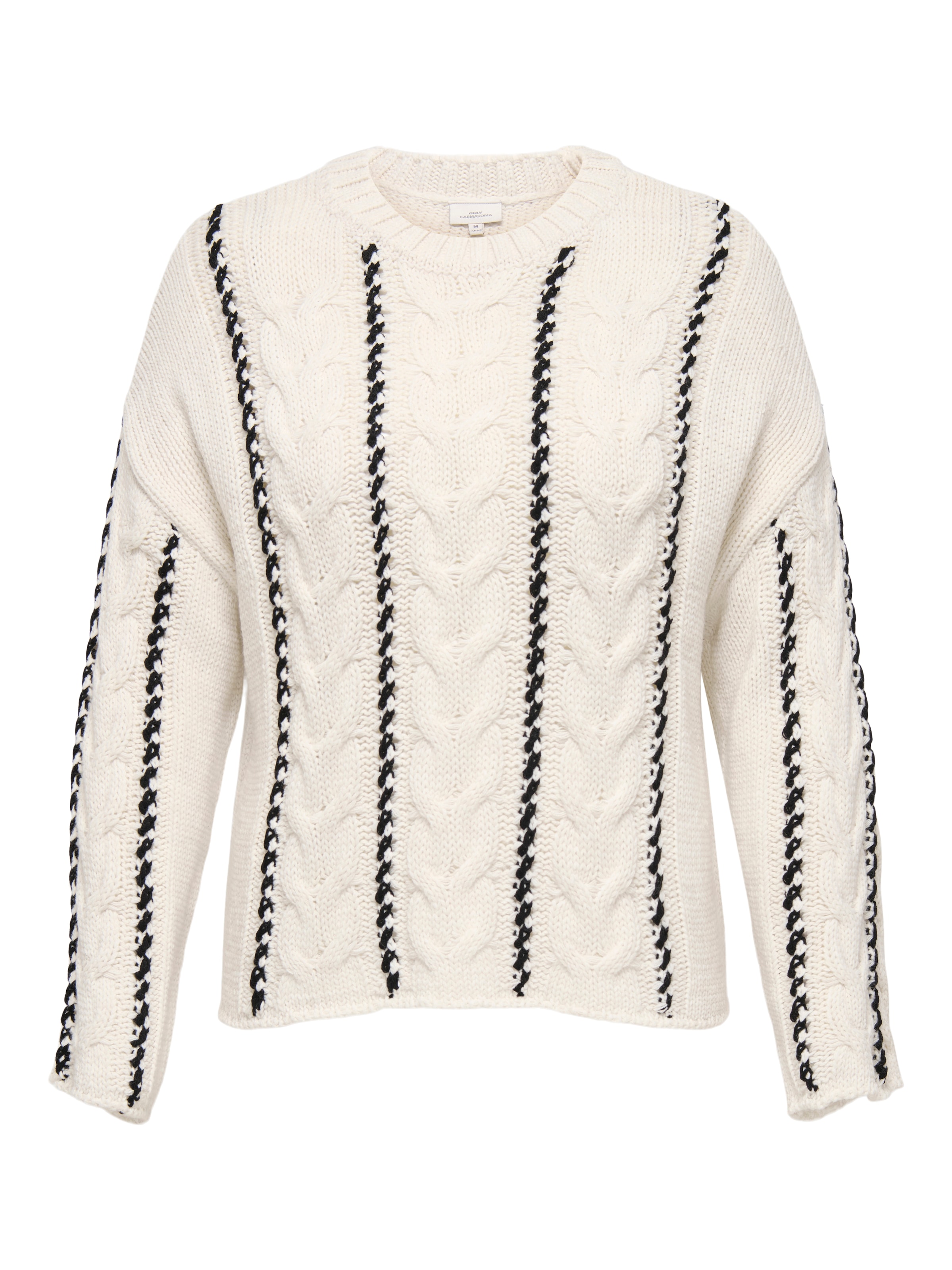 ONLY CARMAKOMA Rundhalspullover »CARTESSA CABEL STITCH LS O-NECK KNT«
