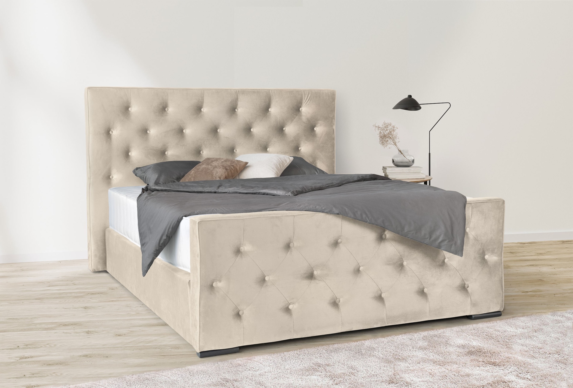 COLLECTION AB Boxspringbett »Florence inkl. Kingsize (28 cm) Matratze (H3) mit integriertem Topper«, inkl. Bettkasten, erhältlich in der Breite 180 cm