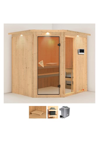 Karibu Sauna »Frigga 2«, (Set), 9-kW-Bio-Ofen mit externer Steuerung kaufen
