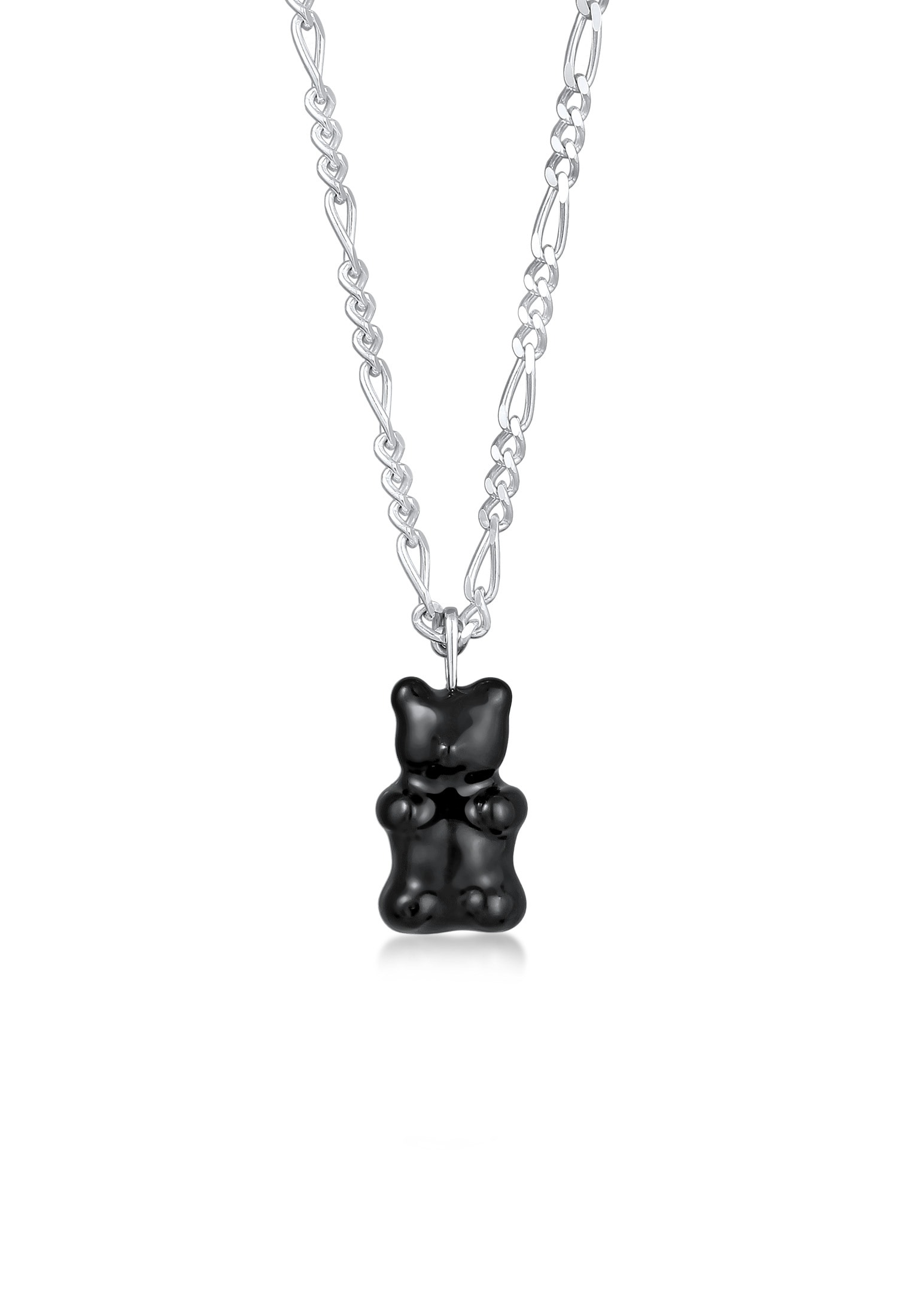 Kuzzoi Kette mit Anhänger »Halskette Bär Emaille Trend Modern 925 Silber«