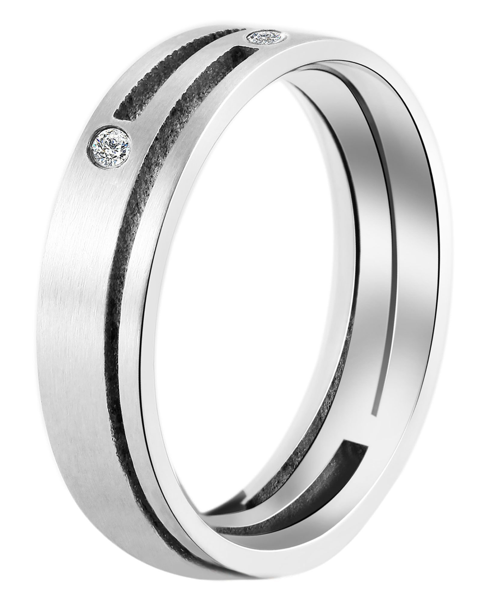 Adelia´s Fingerring »Damen Ring aus Edelstahl mit Strass Steinchen«