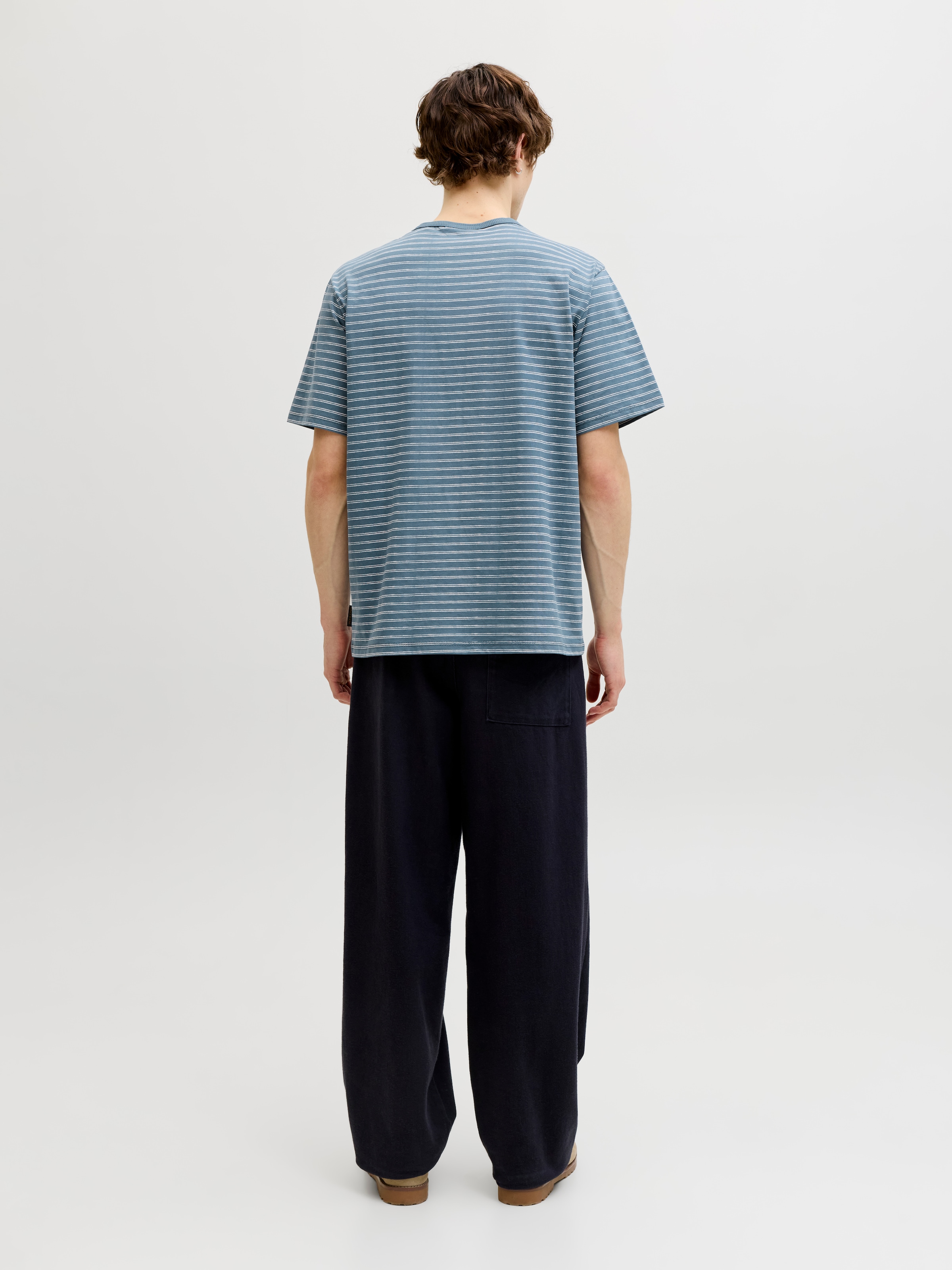 Jack & Jones Rundhalsshirt »JJDEVIN DAYTONA STRIPED TEE SS CREW NECK« Baumwollmischung, relaxed fit