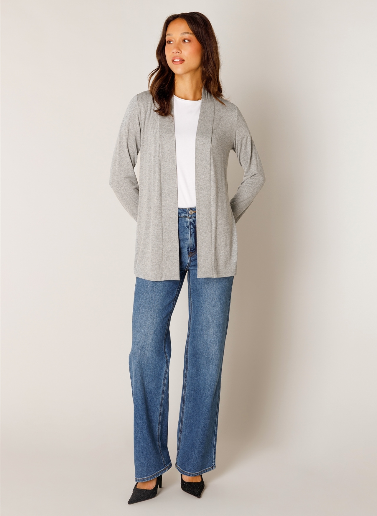 Base Level Strickjacke »Yayla« In elastischem Feinstrick