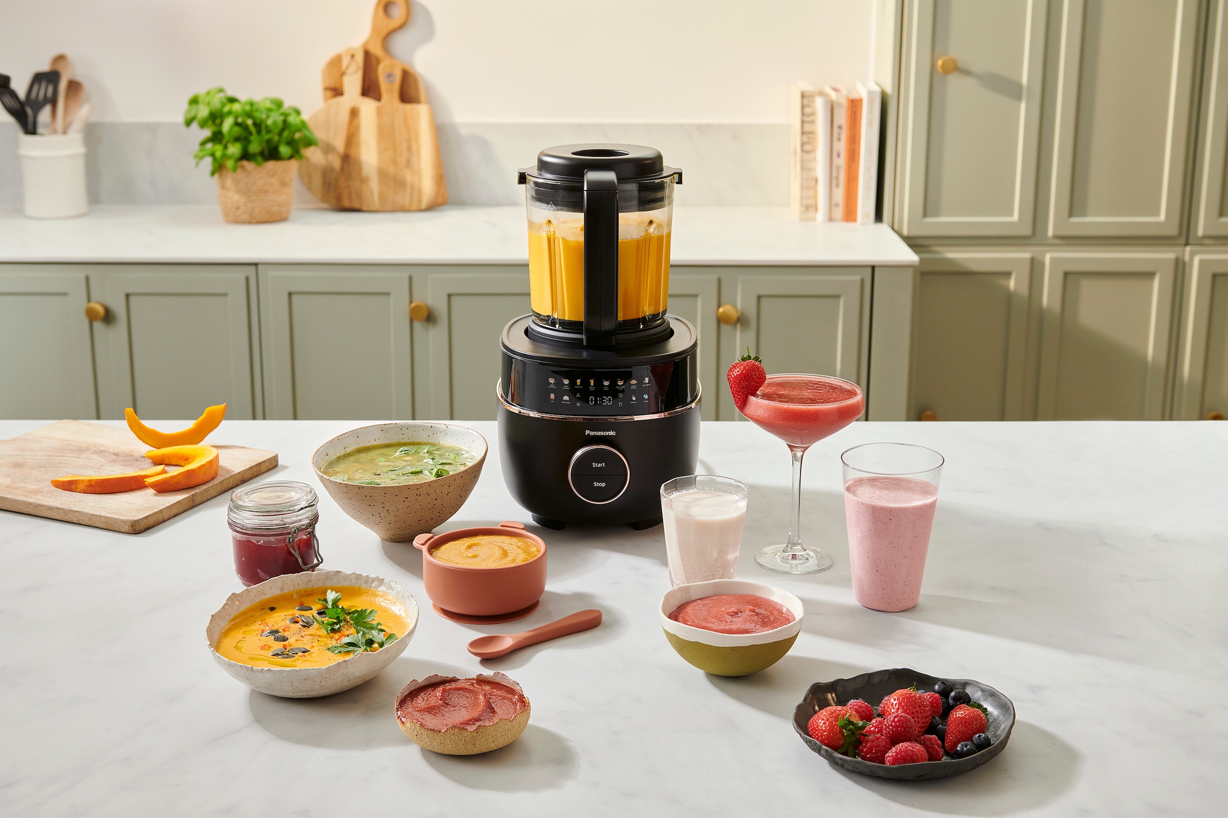 Panasonic Standmixer »MX-HG4401KXE« 950 W dank integriertem Kochelement gleichzeitig mixen und kochen