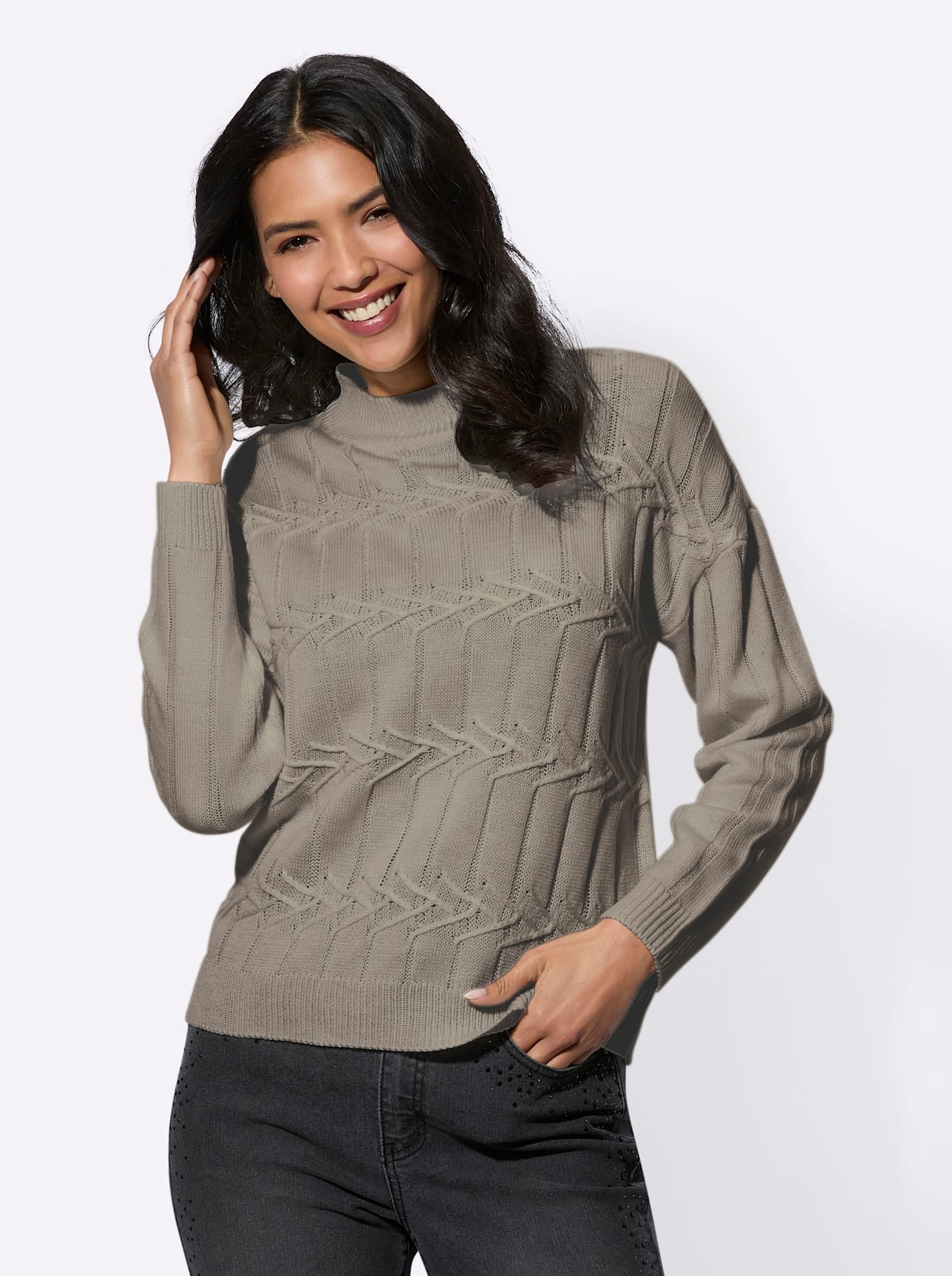 Classic Basics Stehkragenpullover »Langarm-Pullover«
