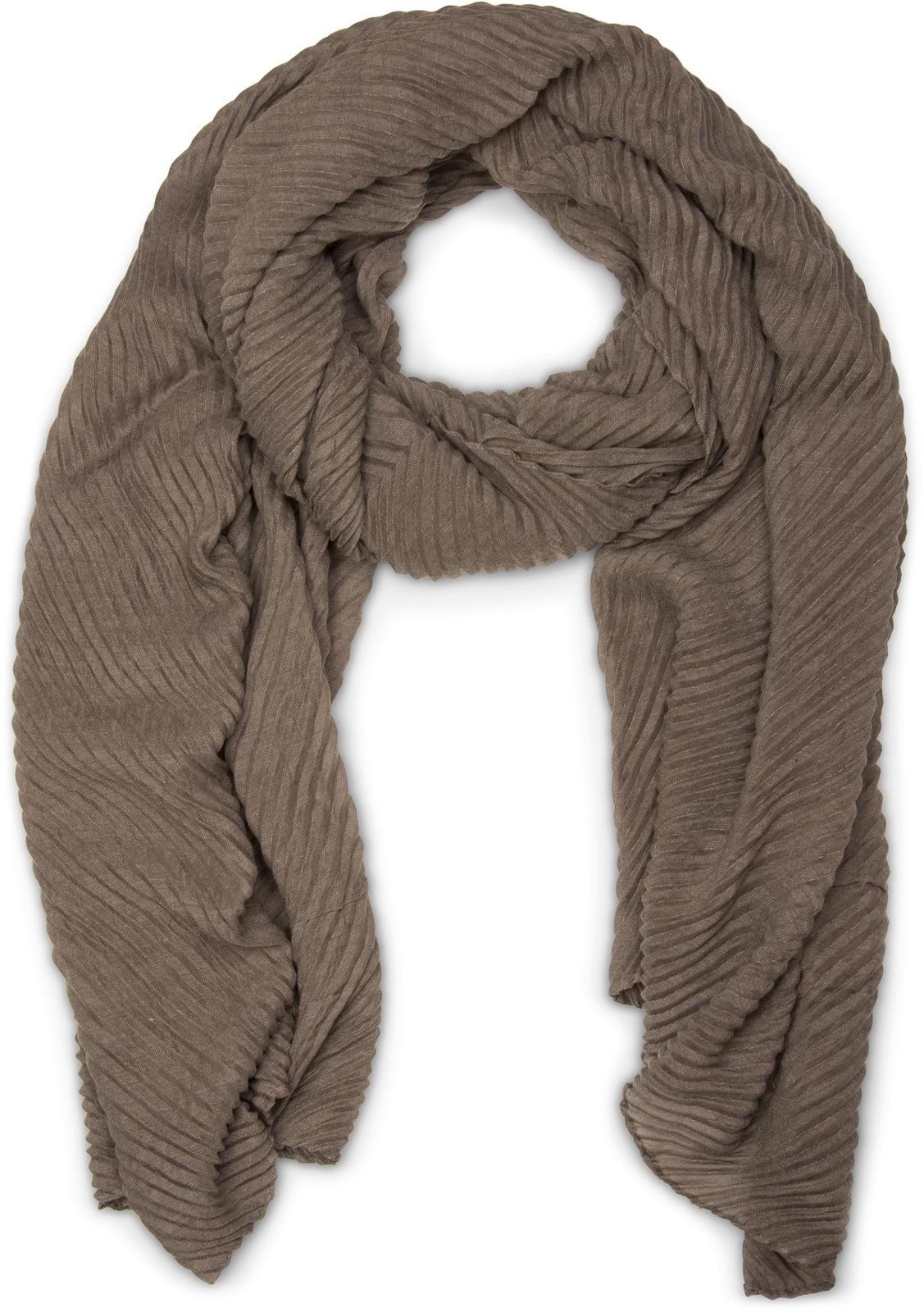 styleBREAKER Schal »Gekreppter Unifarbener Schal« 1 Stk.