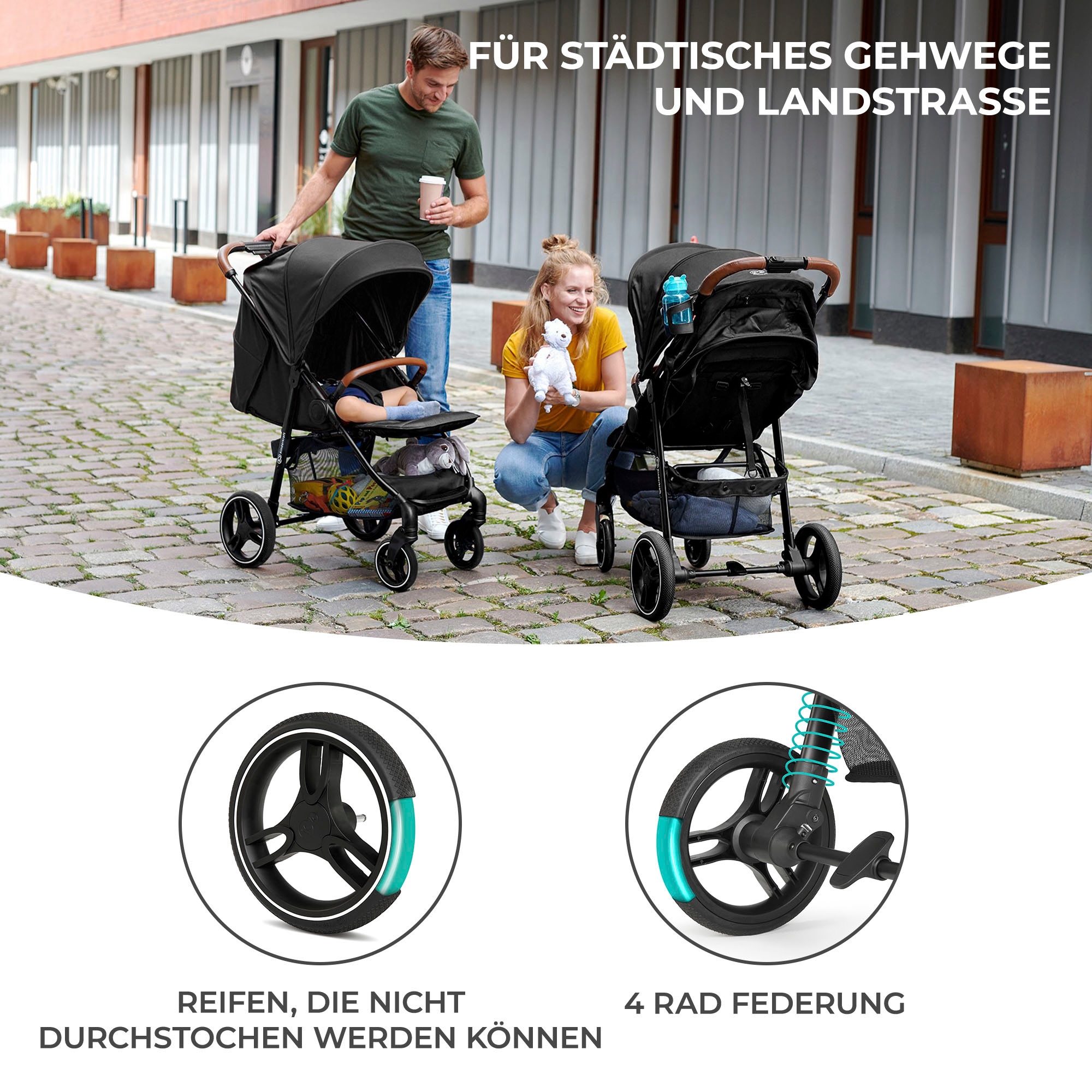 Kinderkraft Kinder-Buggy »GRANDE PLUS«, 22 kg