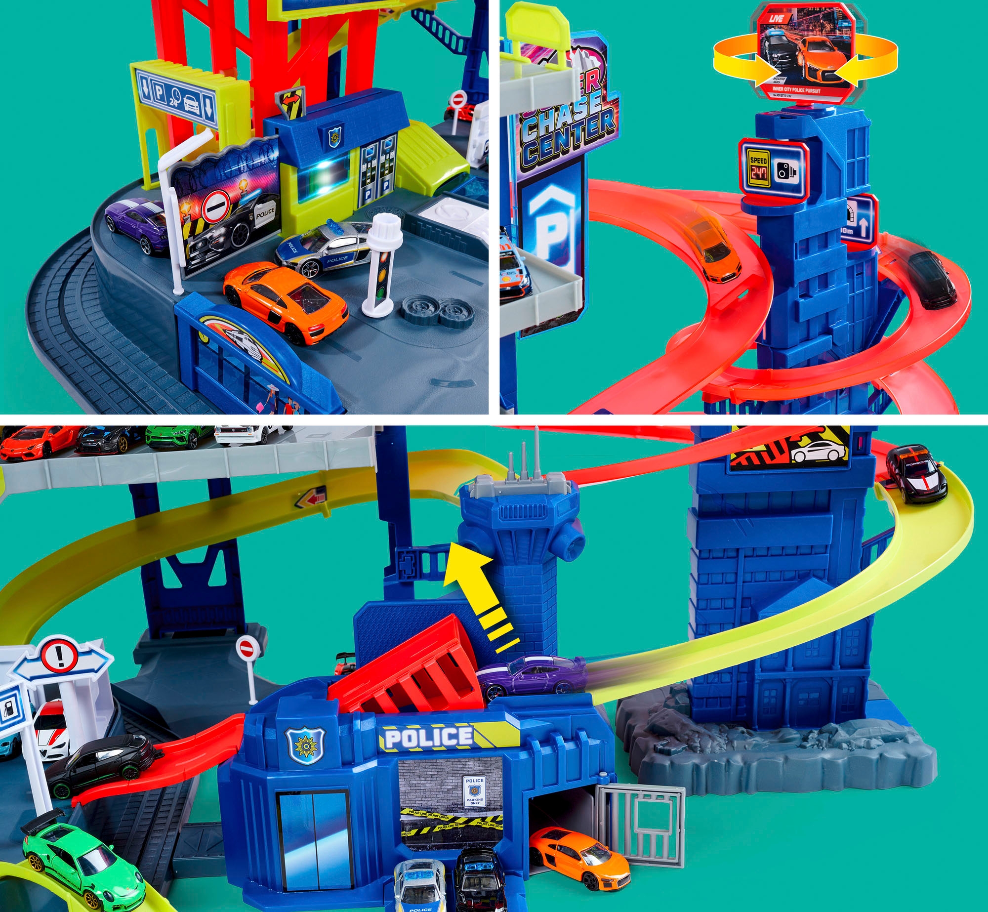 majORETTE Spiel-Parkgarage »Super Chase Center«, mit Licht & Sound