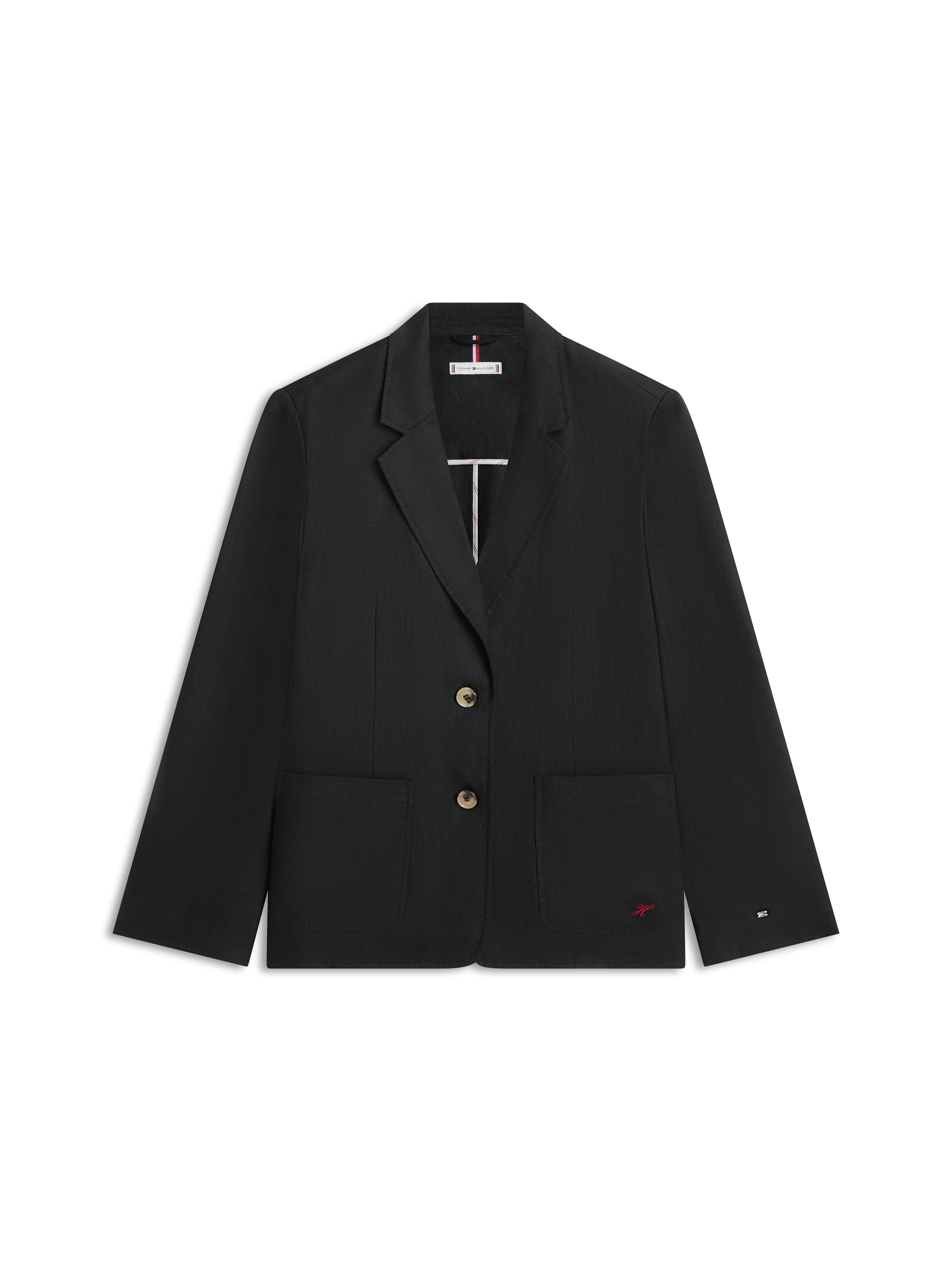 Tommy Hilfiger Kurzblazer »NEW ESS LINEN REG SB BLAZER« mit aufgesetzten Taschen