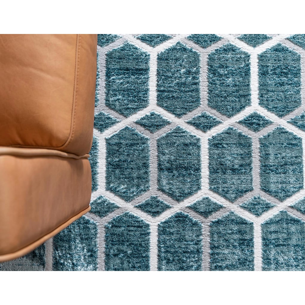 Myflair Möbel & Accessoires Teppich »Titan Trellis«, rechteckig, Kurzflor, gewebt, modernes geometrisches Design
