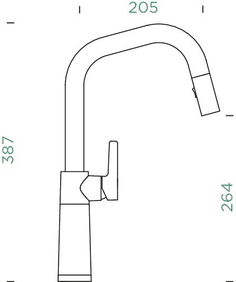 Schock Küchenarmatur »SC-530 SB« ausziehbar, Strahl-Brause, Rückflussverhinderer, Schwenkbereich 120°