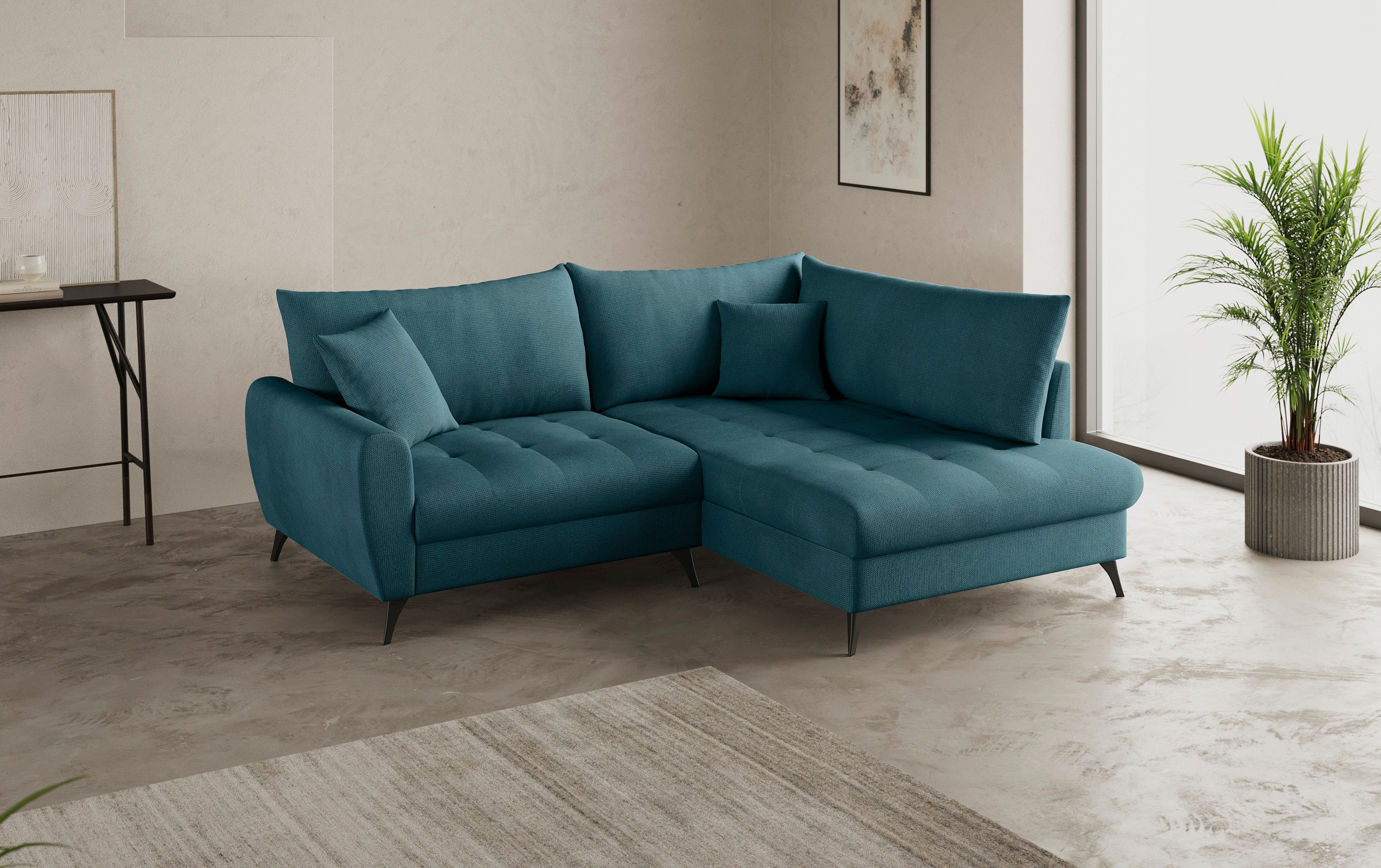 Mr. Couch Ecksofa »Blackburn II L-Form«, Wahlweise mit Kaltschaumpolsterung bis 140 kg belastbar