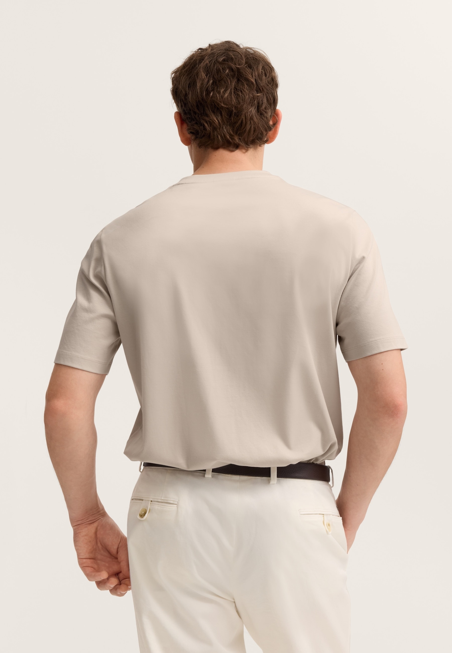 bugatti T-Shirt elegant mit Rundhals