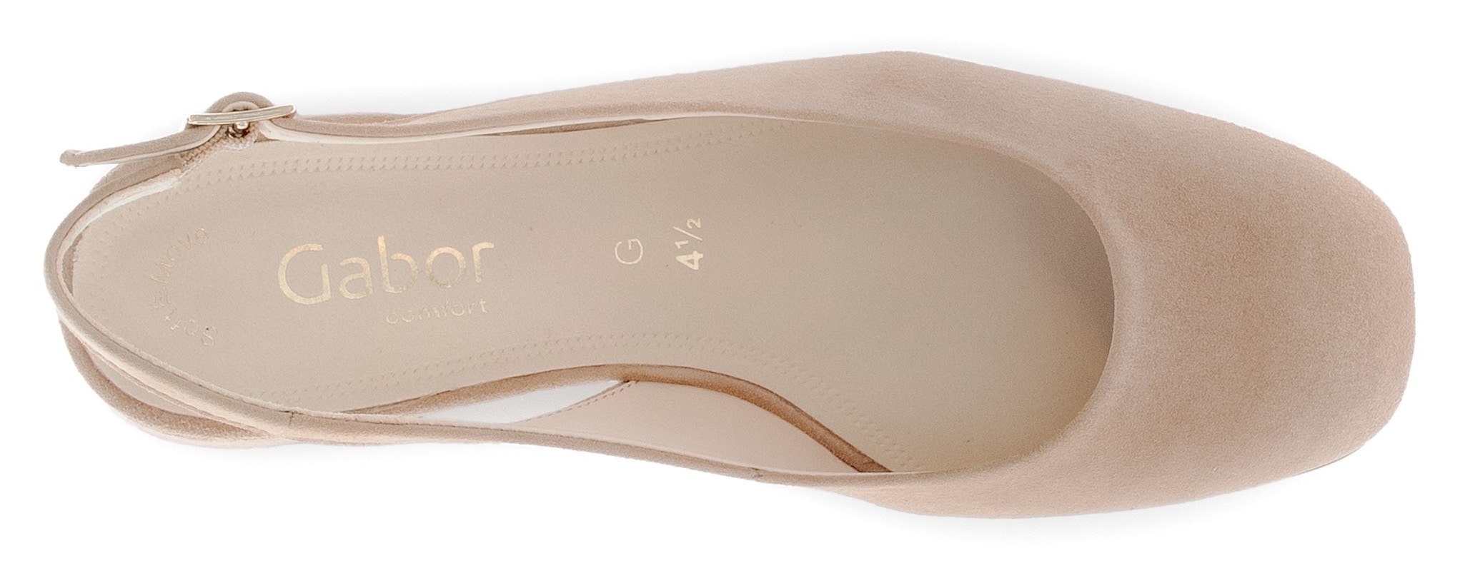 Gabor Slingpumps »RHODOS«, Blockabsatz, Businessschuh, verstellbares Riemchen, Weite G (=weit)