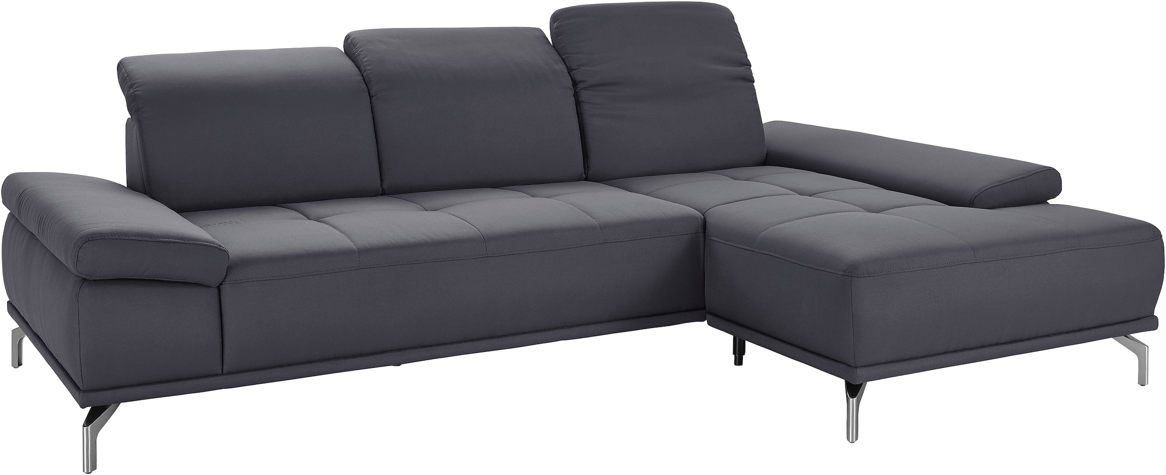 PLACES OF STYLE Ecksofa »Caluna« Inkl.Sitztiefenverstellung, wahlweise mit Kopf- und Armteilverstellung