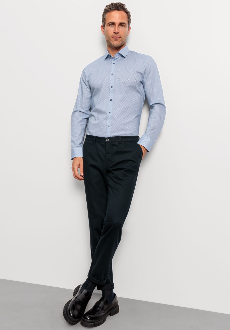 OLYMP Businesshemd »No. Six super slim«, mit smartem Micro-Dessin