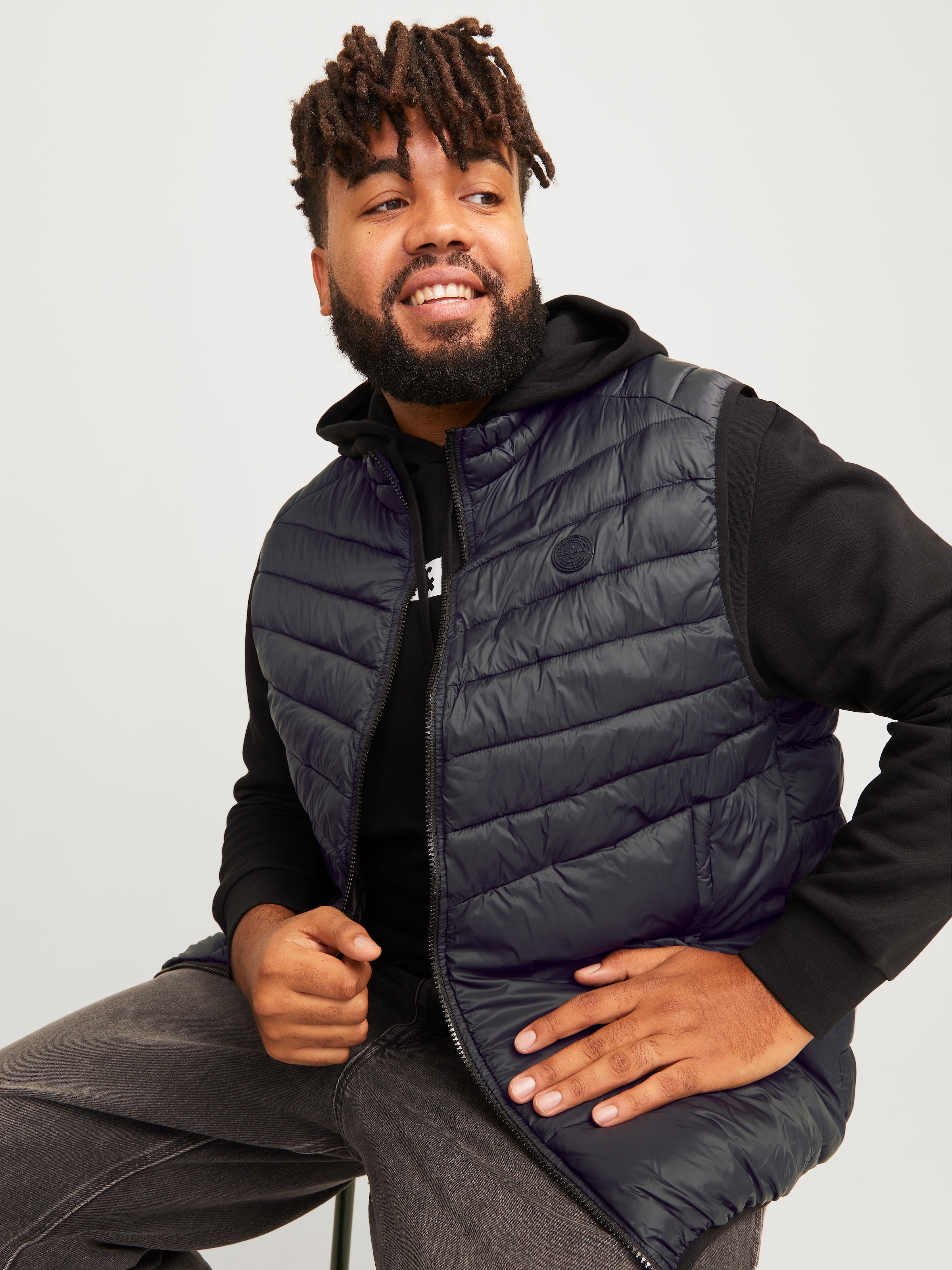 Jack & Jones PlusSize Kurzweste »JJESPRINT BODYWARMER COLLAR NOOS PLS«