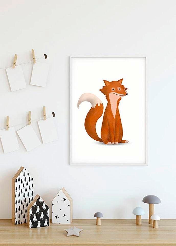 Komar Poster »Cute Animal Fox«, Tiere, (1 St.), Kinderzimmer, Schlafzimmer, Wohnzimmer