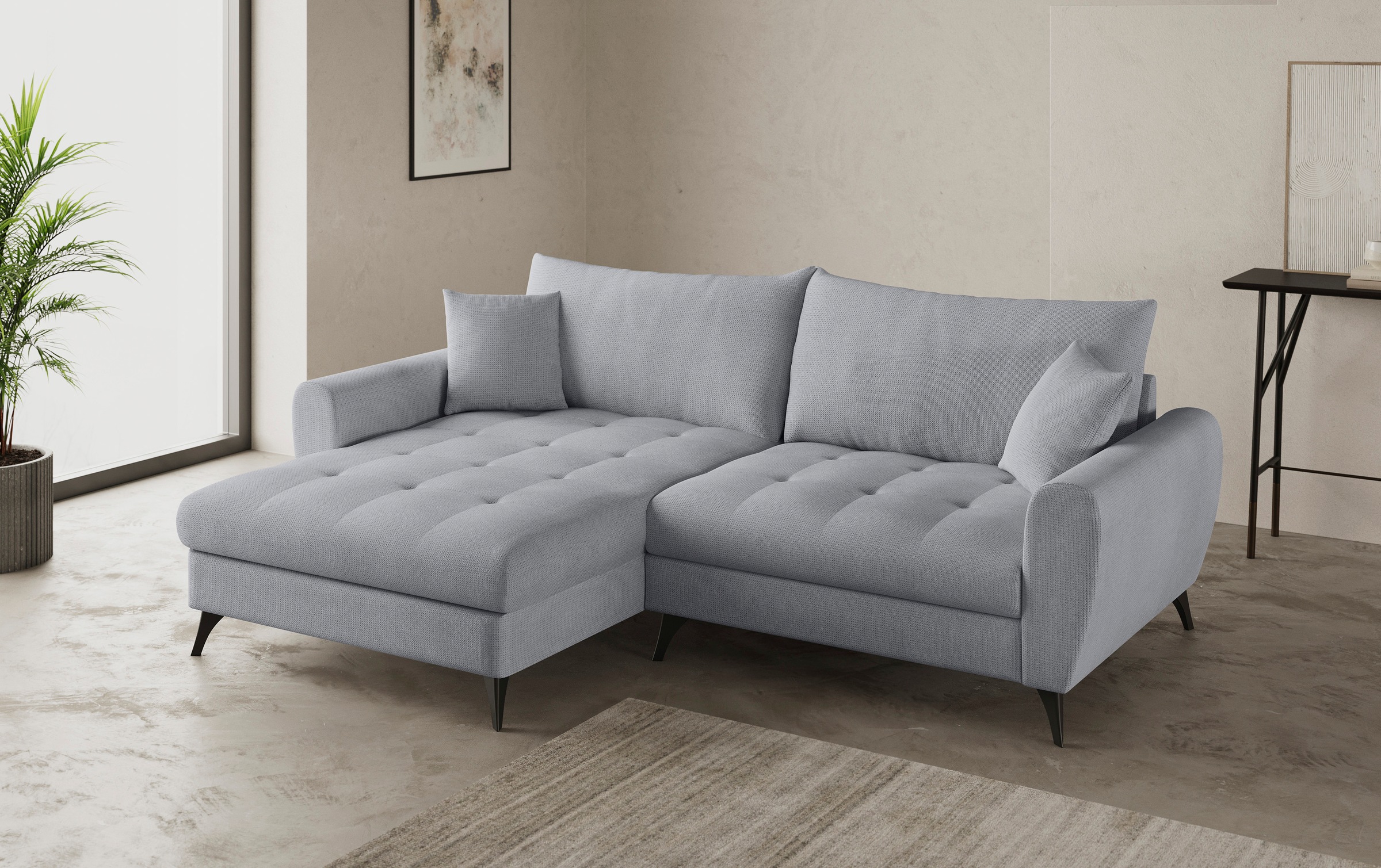 Mr. Couch Ecksofa »Blackburn II L-Form«, Wahlweise mit Kaltschaumpolsterung bis 140 kg belastbar