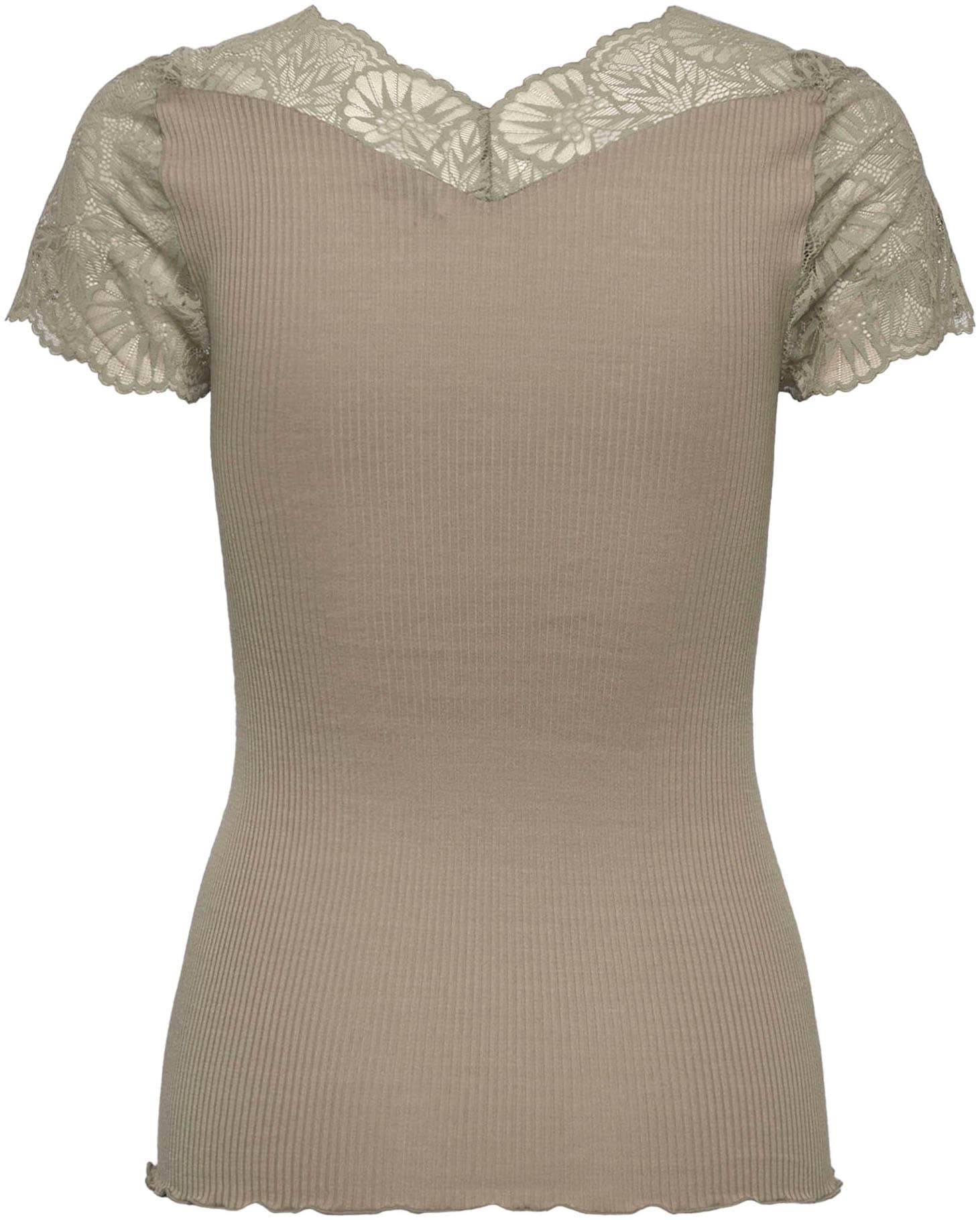 rosemunde T-Shirt, wunderschöner, elastischer Vintage-Spitzenbesatz