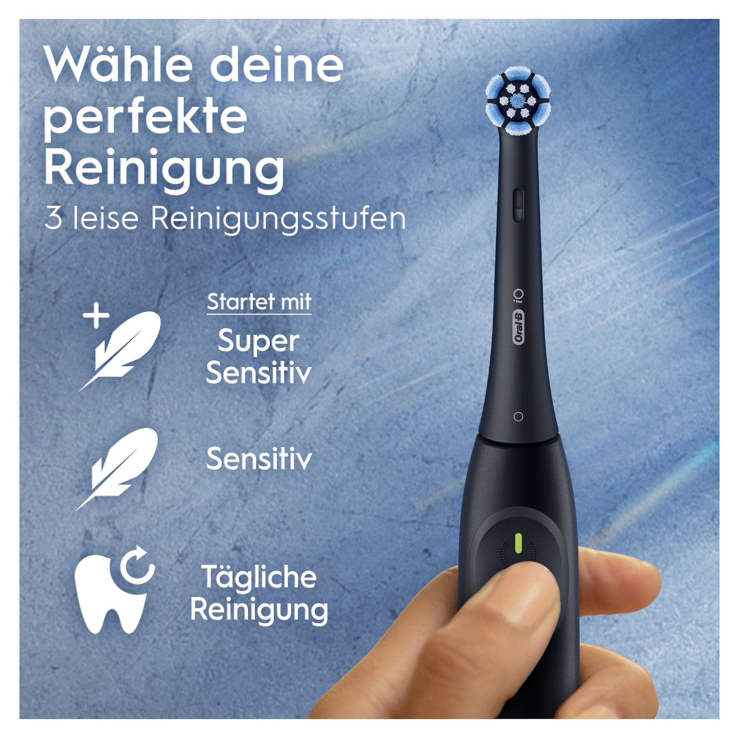 Oral-B Elektrische Zahnbürste »iO Series 2«, 1 St. Aufsteckbürsten, für die sanfte Reinigung, Reise-Etui, Aufsteckbürstenhalter