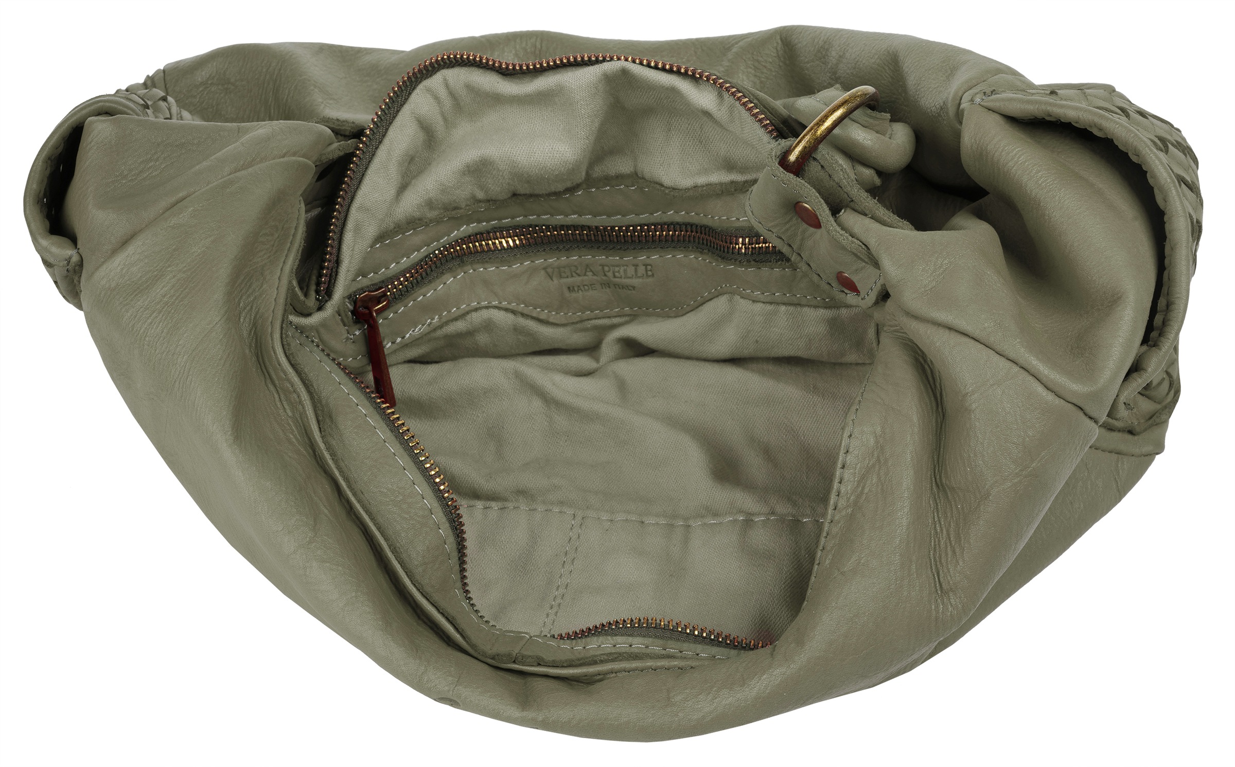 Samantha Look Henkeltasche echt Leder, Made in Italy