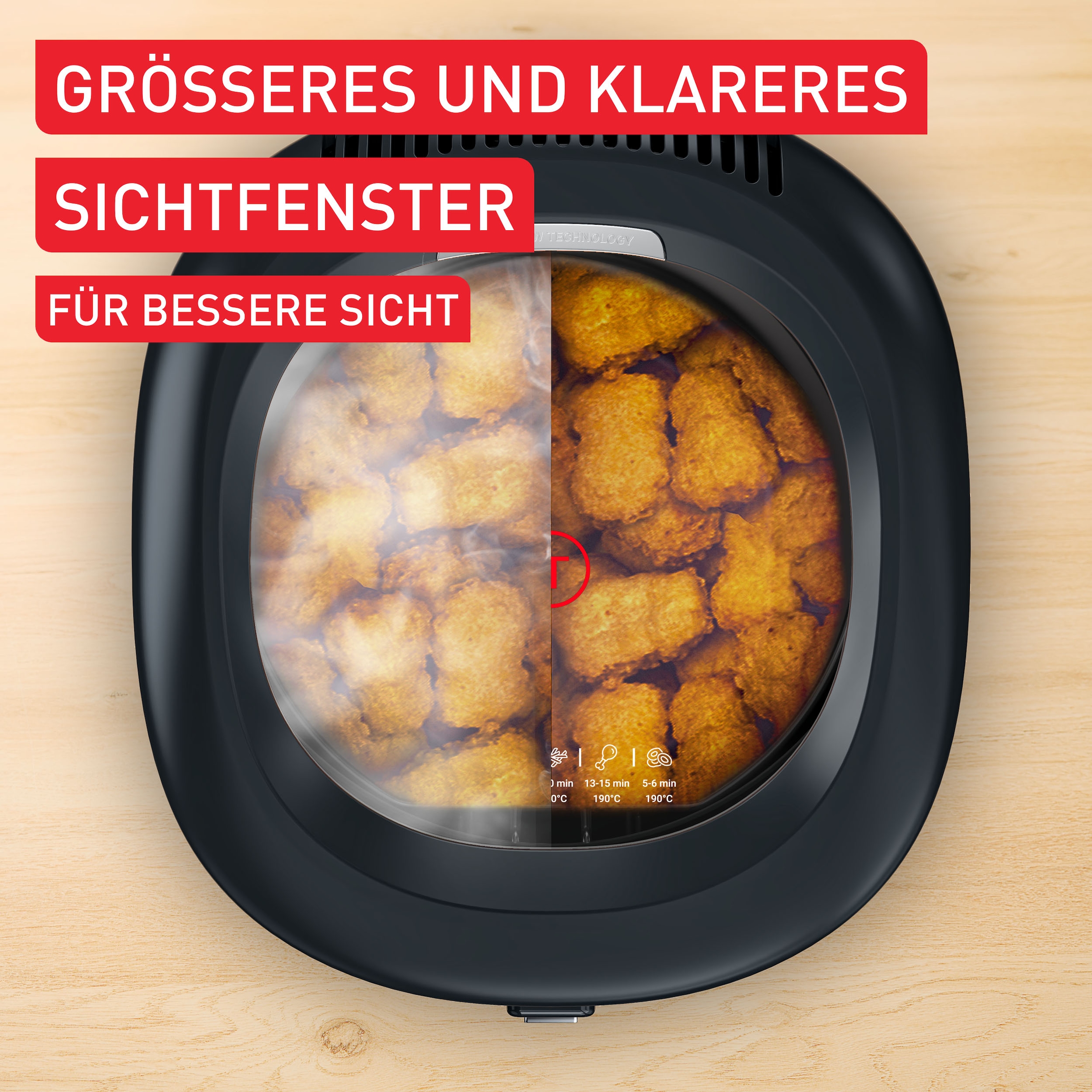 Tefal Fritteuse »Vision« 1900 W Fassungsvermögen 2,1 l extragroßes Sichtfenster für bessere Sicht, einfache Reinigung, FF2528