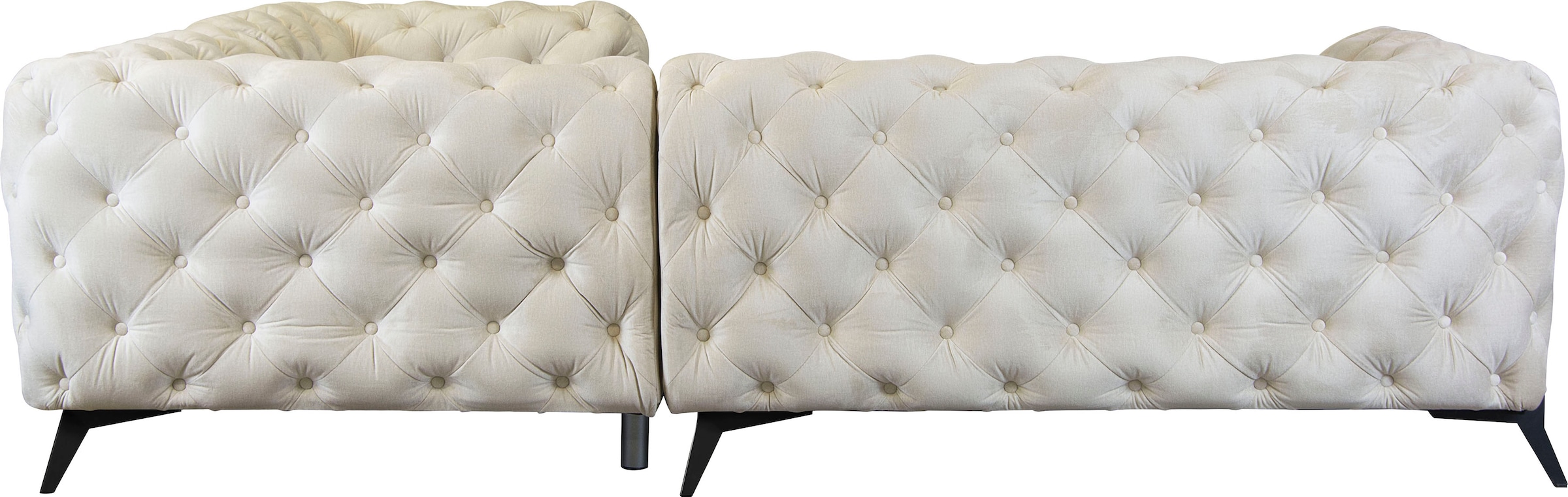 Home affaire Chesterfield-Sofa »Amaury L-Form« Chesterfield-Optik,  Breite/Tiefe je 262 cm, Fußfarbe wählbar