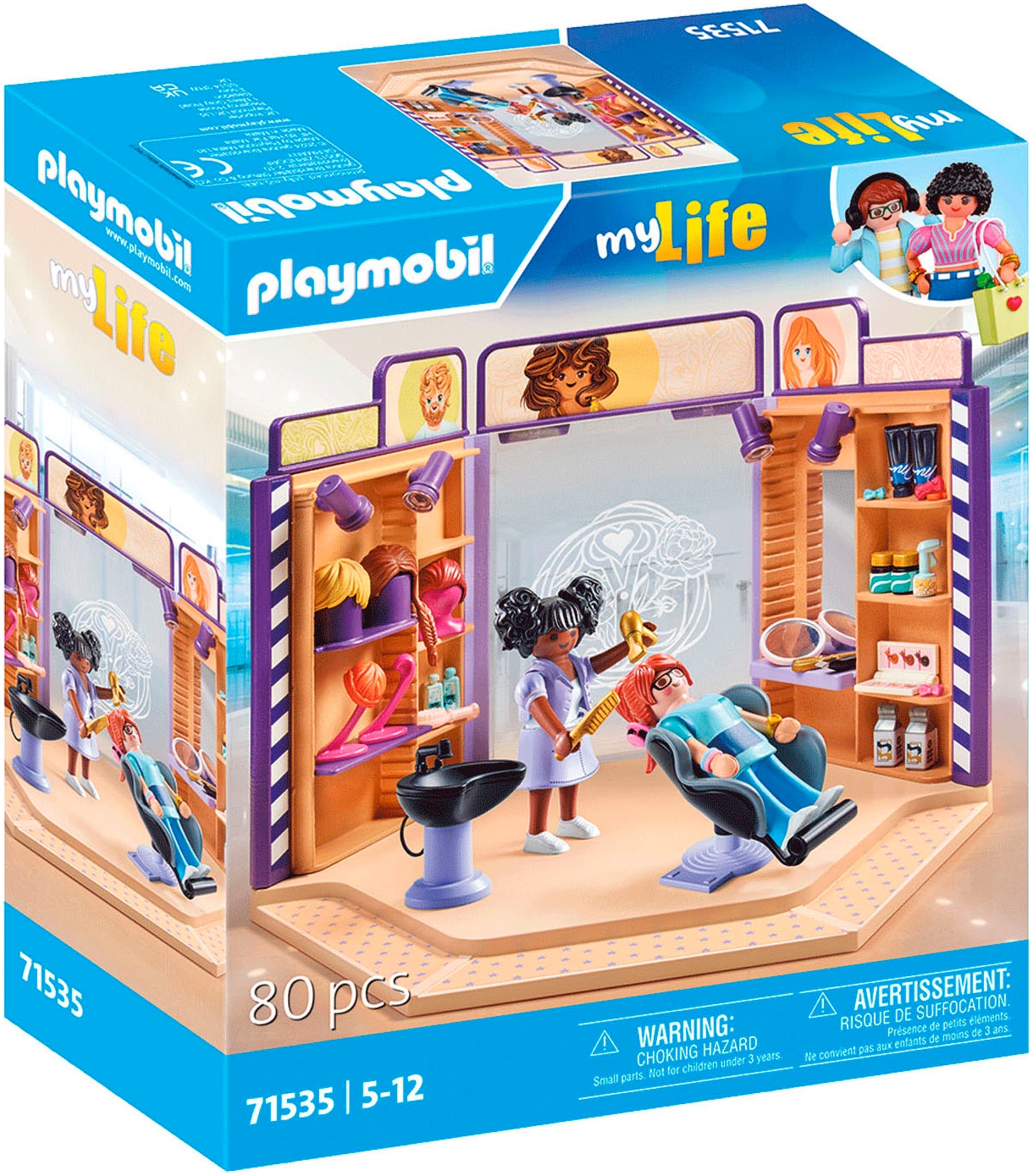 Playmobil® Konstruktions-Spielset »Friseursalon (71535), My Life«, (80 St.), Made in Europe