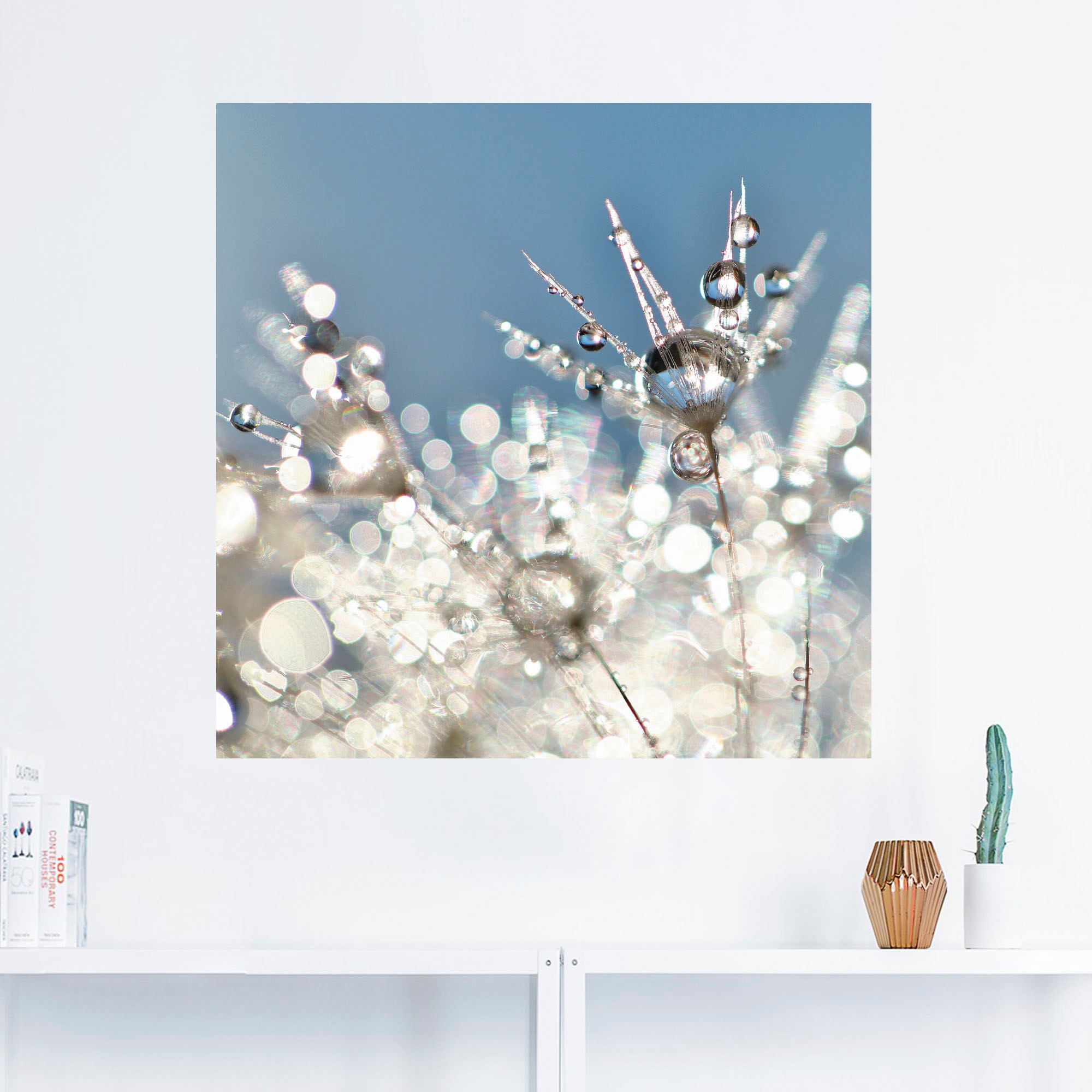 Artland Wandbild »Pusteblume Tropfen abstrakt«, Blumen, (1 St.), als Leinwandbild, Poster, Wandaufkleber in verschied. Größen