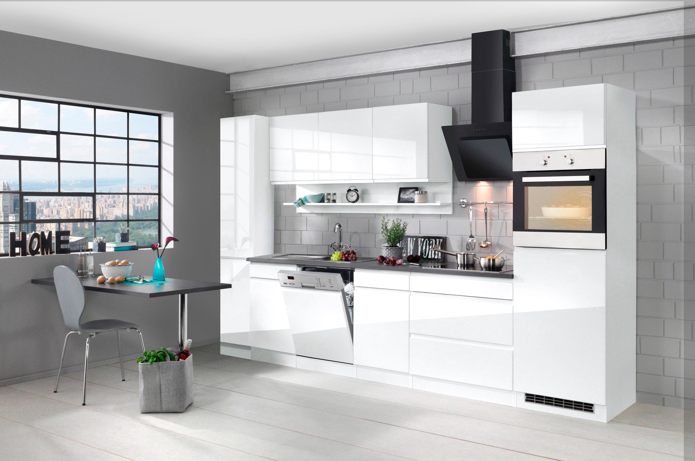 KOCHSTATION Küchenzeile »KS-Virginia« Breite 330 cm, wahlweise mit Induktion