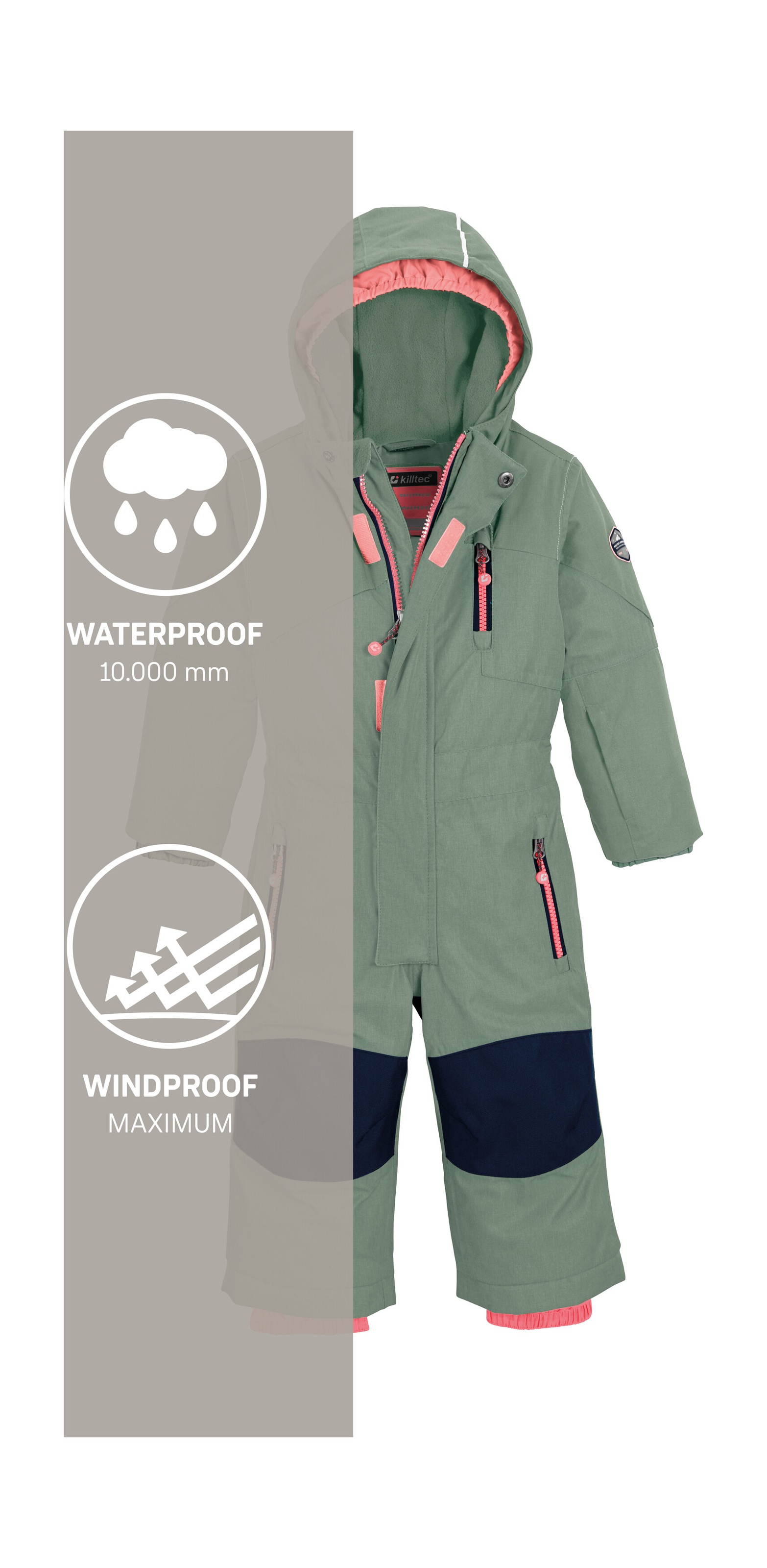 Killtec Skianzug »Kesley Mini«, Skioverall, wind-u wasserdicht, Fleece Innen