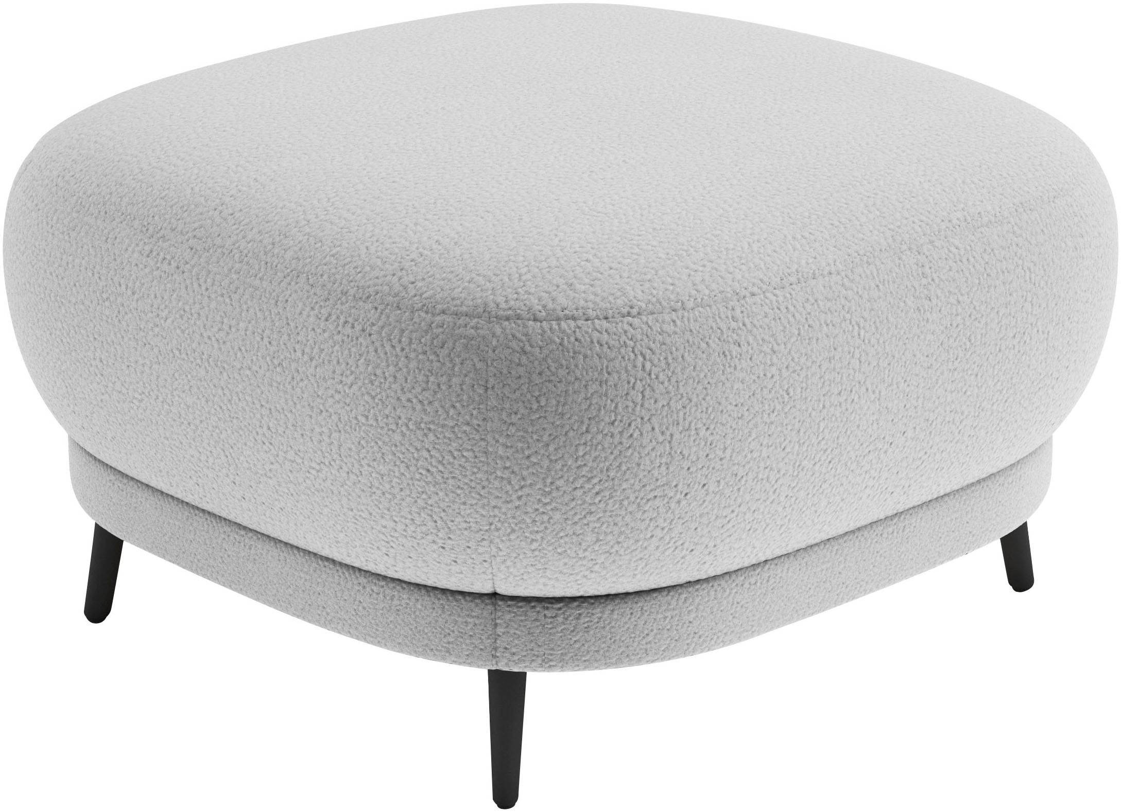 sit&more Polsterhocker »Blues« mit Metallfüßen, schwarz-matt