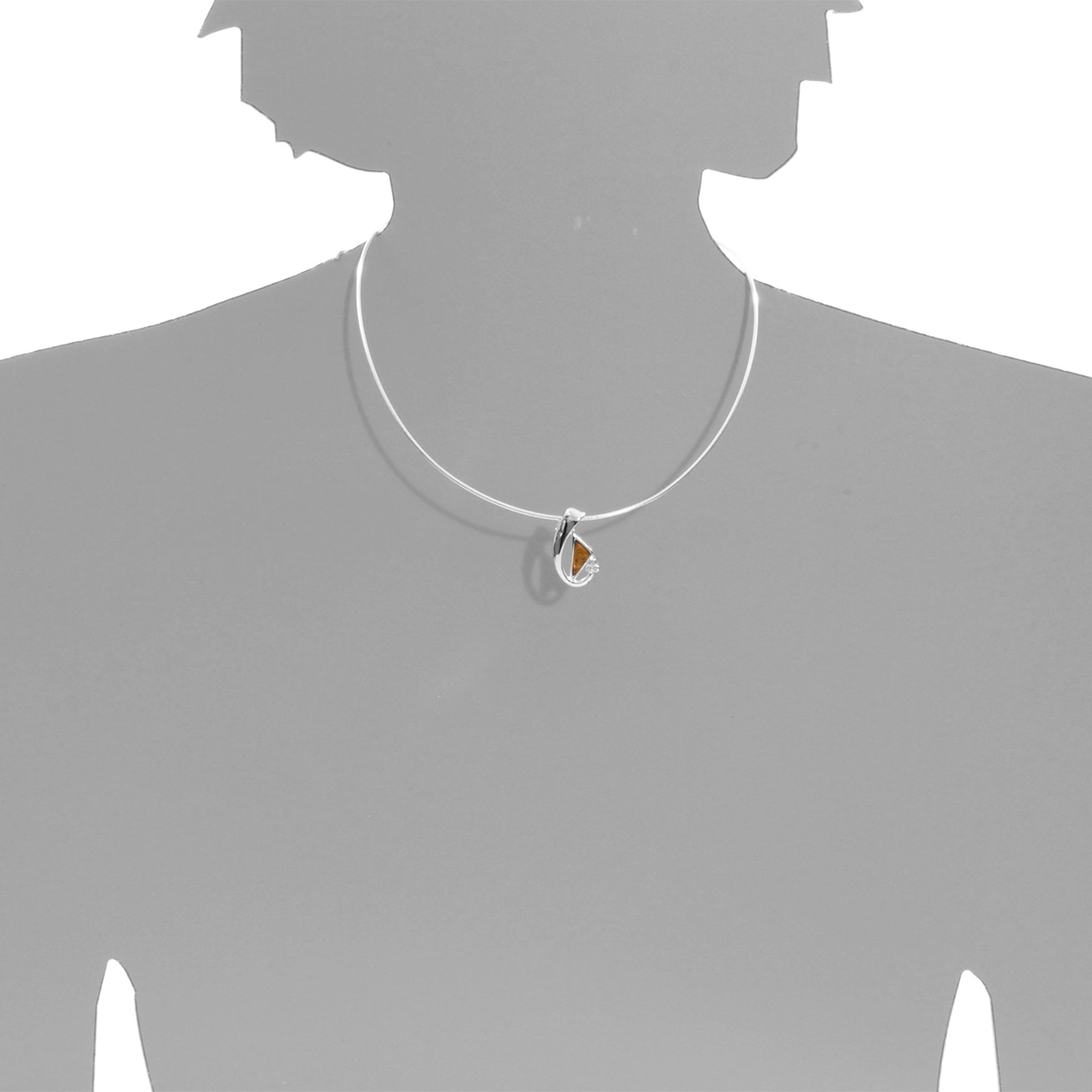 OSTSEE-SCHMUCK Kette mit Anhänger »- Gleiter-Dagny - Silber 925/000 - Bernstein/Zirk.«