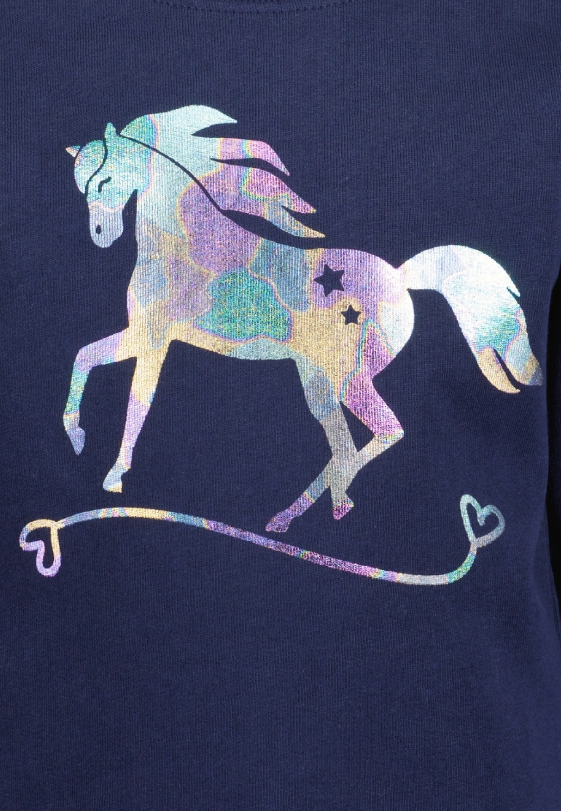 Blue Seven Sweatshirt, mit tollem Pflerdemotiv