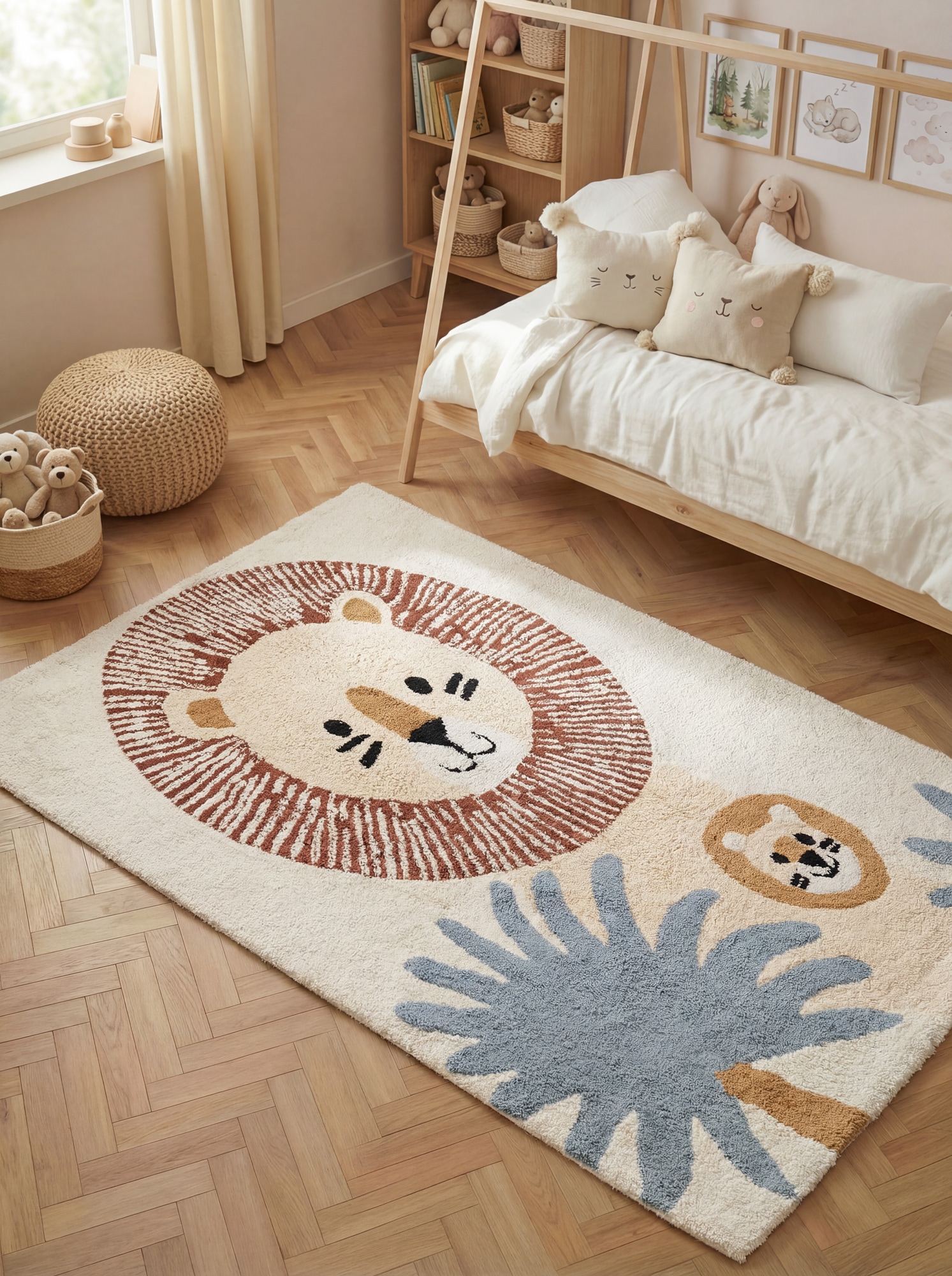 HANSE Home Kinderteppich »Leander« rechteckig 10 mm Höhe Waschbar, Handgemacht, Baumwolle, Rutschfest Spielteppich Kinderzimmer