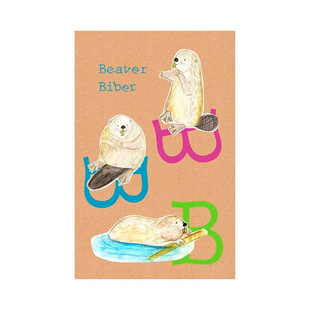 Komar Poster »ABC Animal B«, Buchstaben, (1 St.)