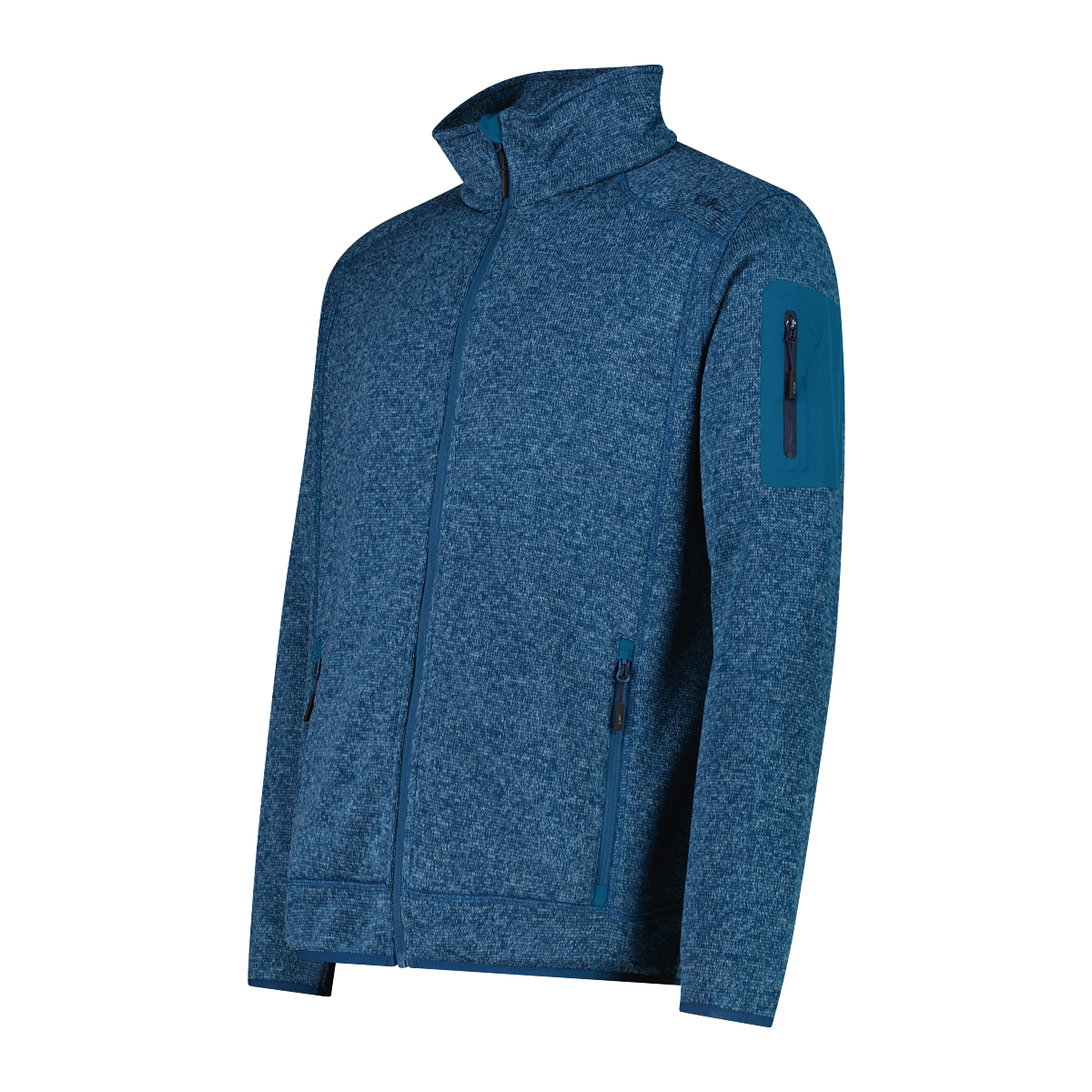 CMP Strickfleecejacke »MAN JACKET« ohne Kapuze mit hochschließendem Kragen, atmungsaktiv, wasserabweisend