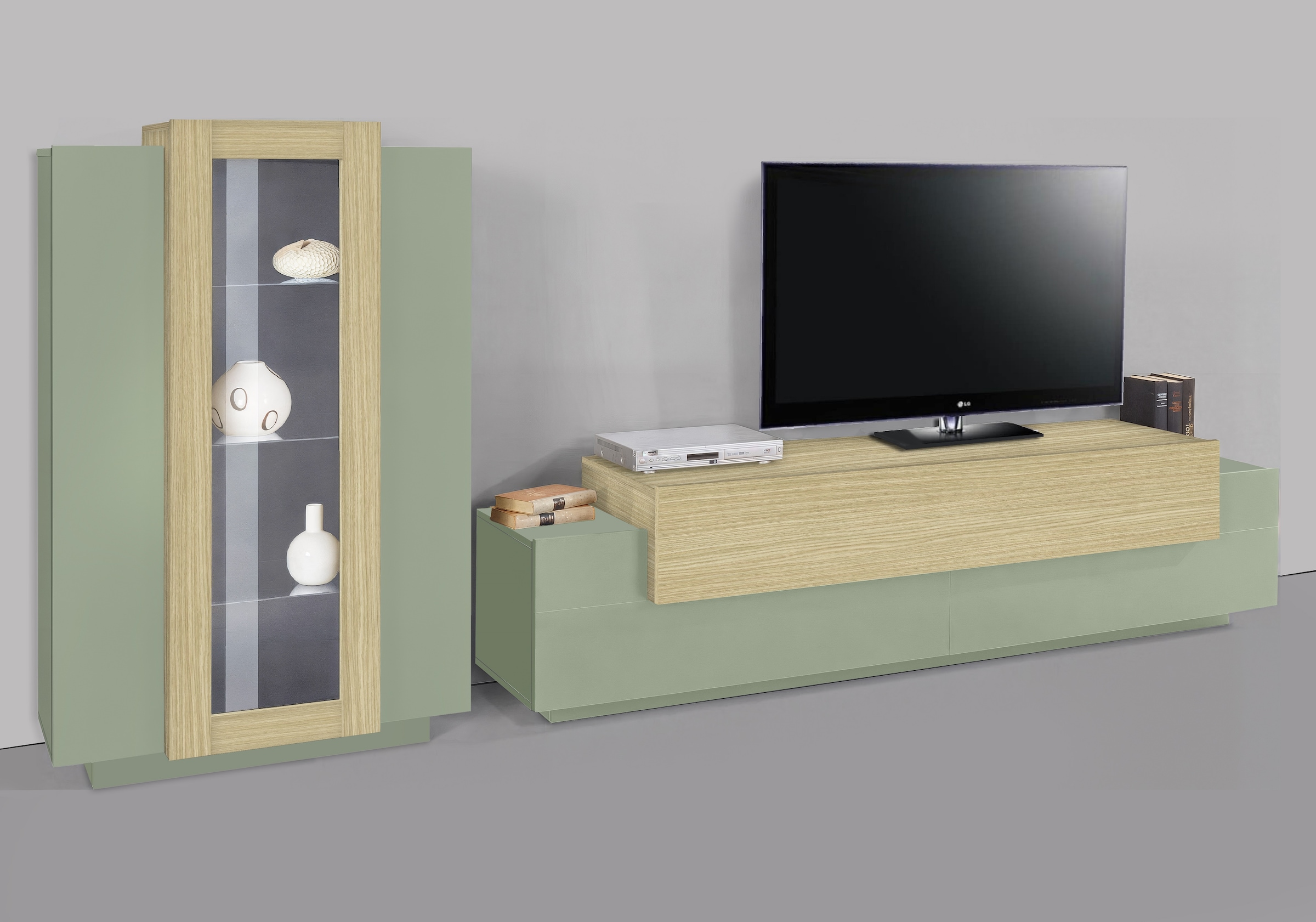 INOSIGN Wohnwand »Coro, Anbauwand, Medienwand« Set, 2 Stk. tlg.