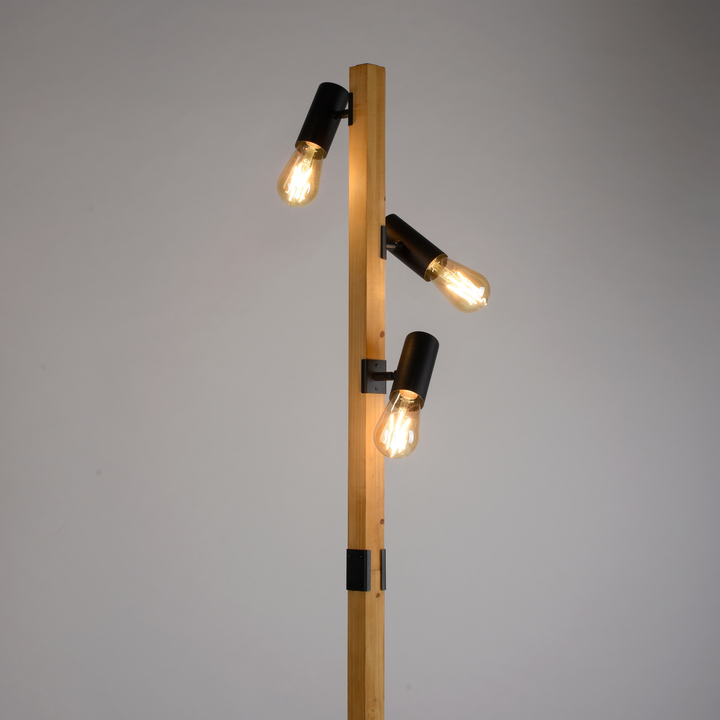 JUST LIGHT Stehlampe »PILON«, 3 flammig, Leuchtmittel E27 | ohne Leuchtmittel, ExklusiveE27, Schalter, Fußschalter