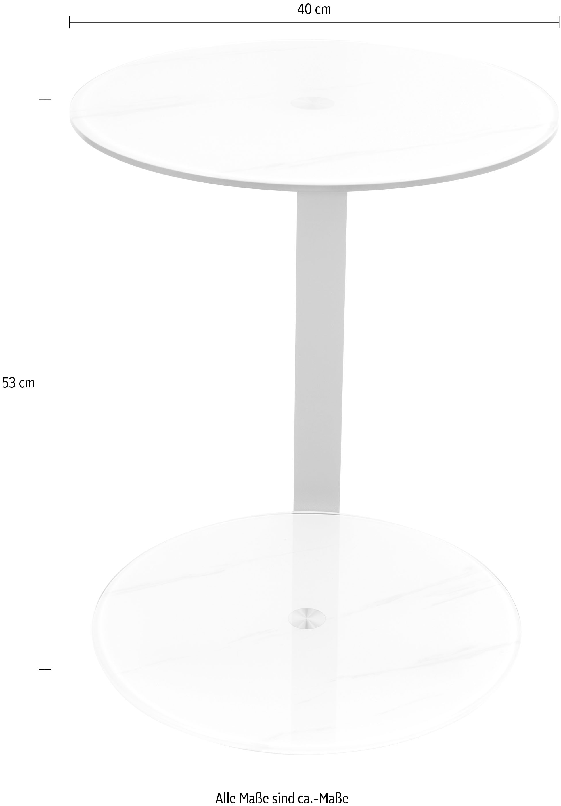 Kayoom Beistelltisch »Quentin 525, Sofa-Beistelltisch,mit Metallgestell«, (1 St.), Gestellfuß auch als Ablage, elegante Form und Farbvarianten