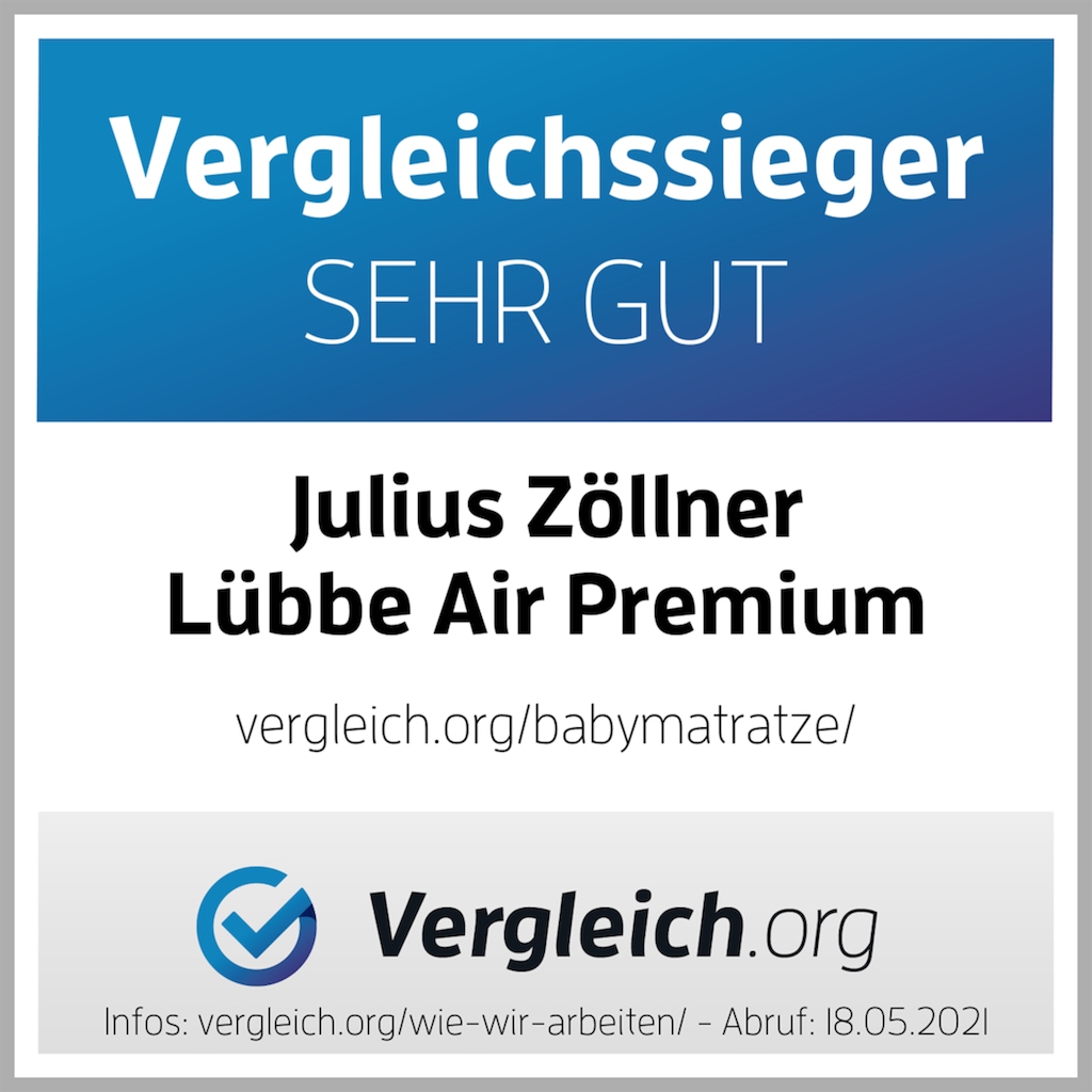 Julius Zöllner Babymatratze »Dr. Lübbe Air Premium, Matratze 60x120, 70x140 cm«, 10 cm hoch, (1 St.)