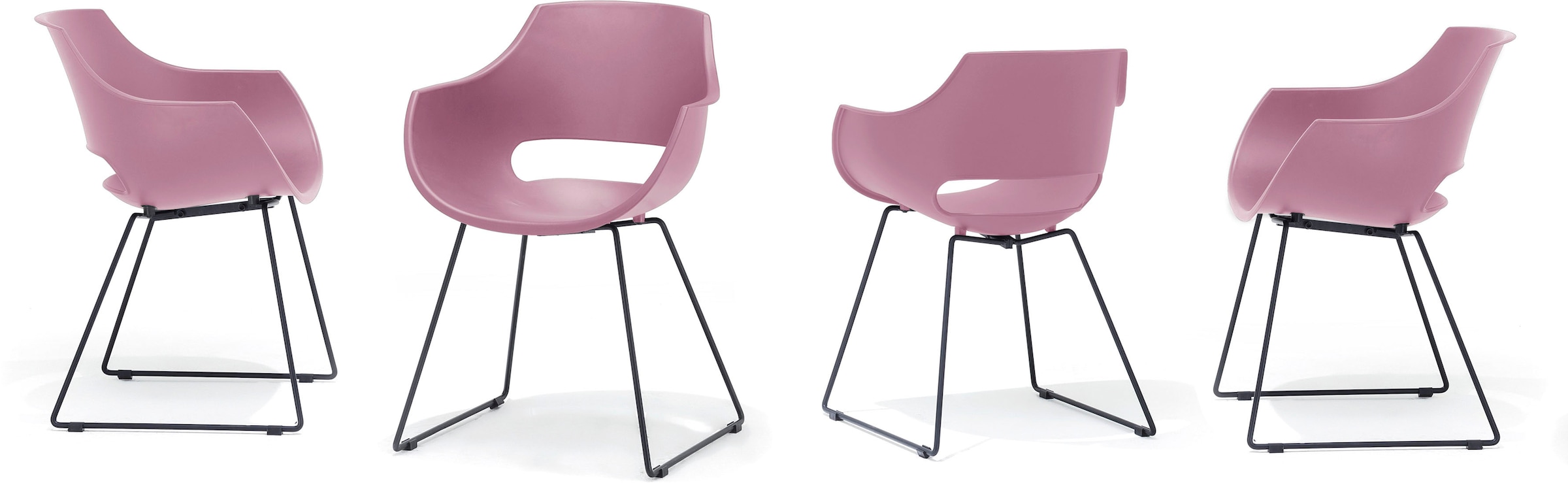 MCA furniture Schalenstuhl »Rockville« (Set) 4 Stk. 4er-Set, Kufe, Kunststoff, Belastbarkeit 120 kg, Sitzhöhe ca. 46 cm