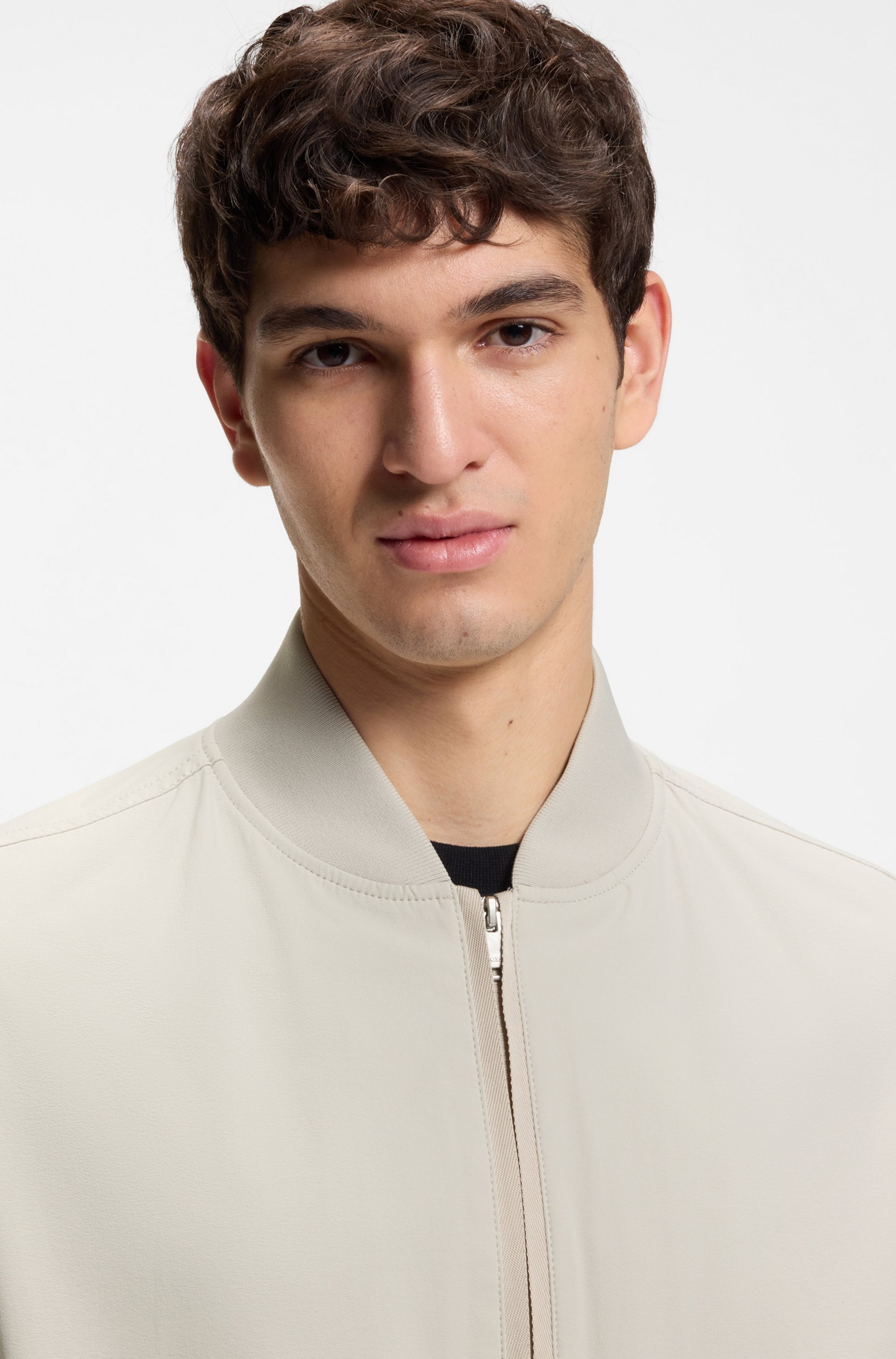 BOSS ORANGE Blouson »Osruf« Rippbündchen, Regular Fit, 2-wege-Reißverschluss