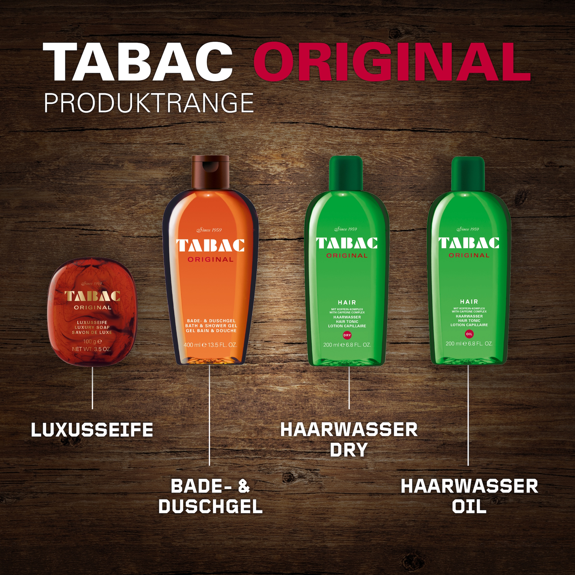 Tabac Original Hautreinigungs-Set, (Spar-Set, 3 tlg., 3x 200ml)